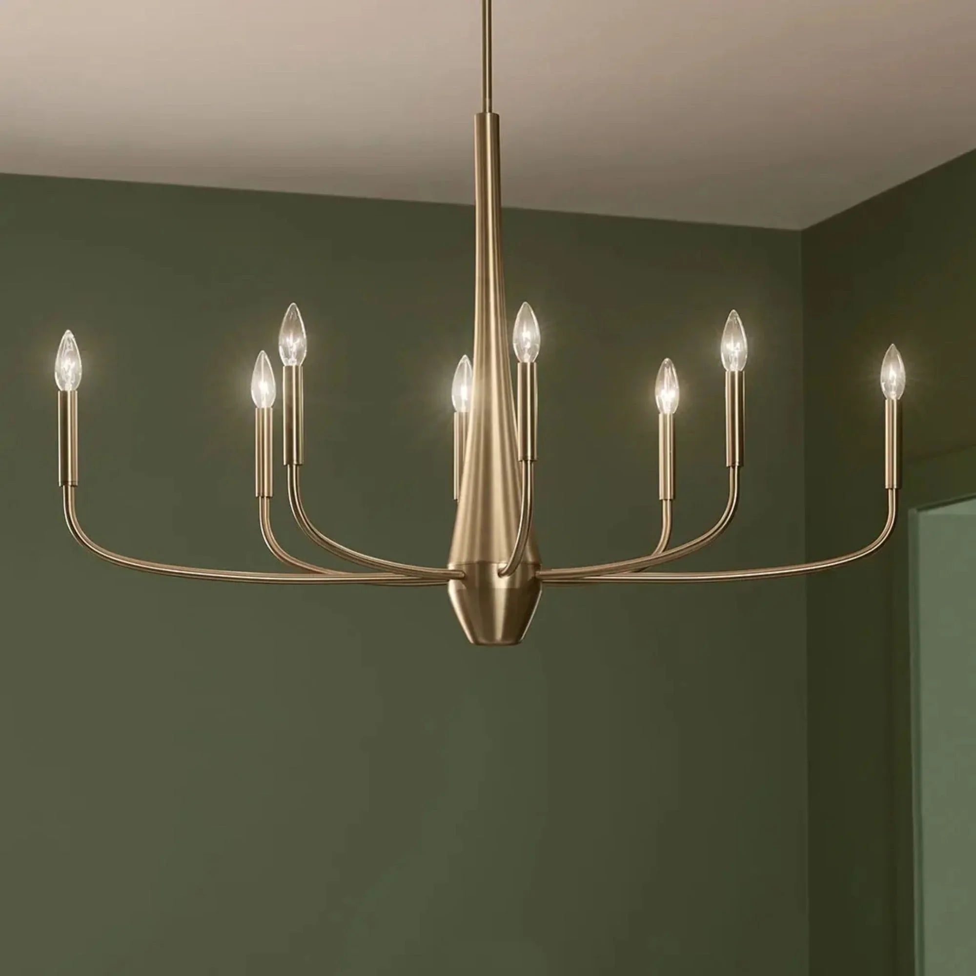 Deela 41" 8-Light Chandelier, Champagne Bronze Finish