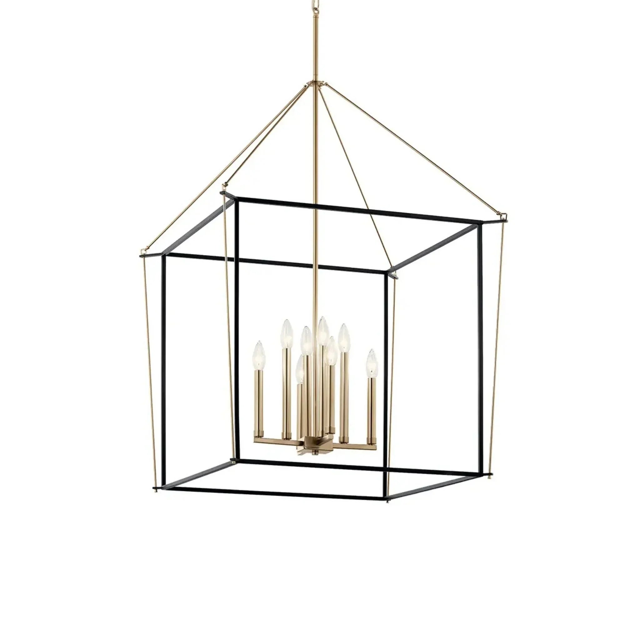 Eisley 28" 8-Light Foyer Pendant, Champagne Bronze Finish