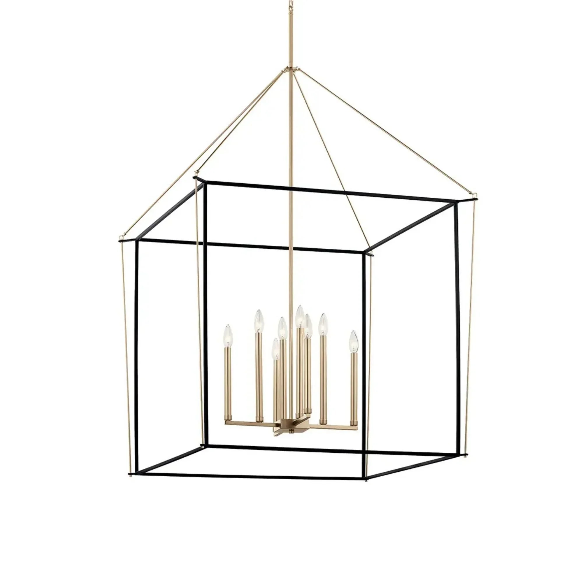 Eisley 35" 8-Light Foyer Pendant, Champagne Bronze Finish