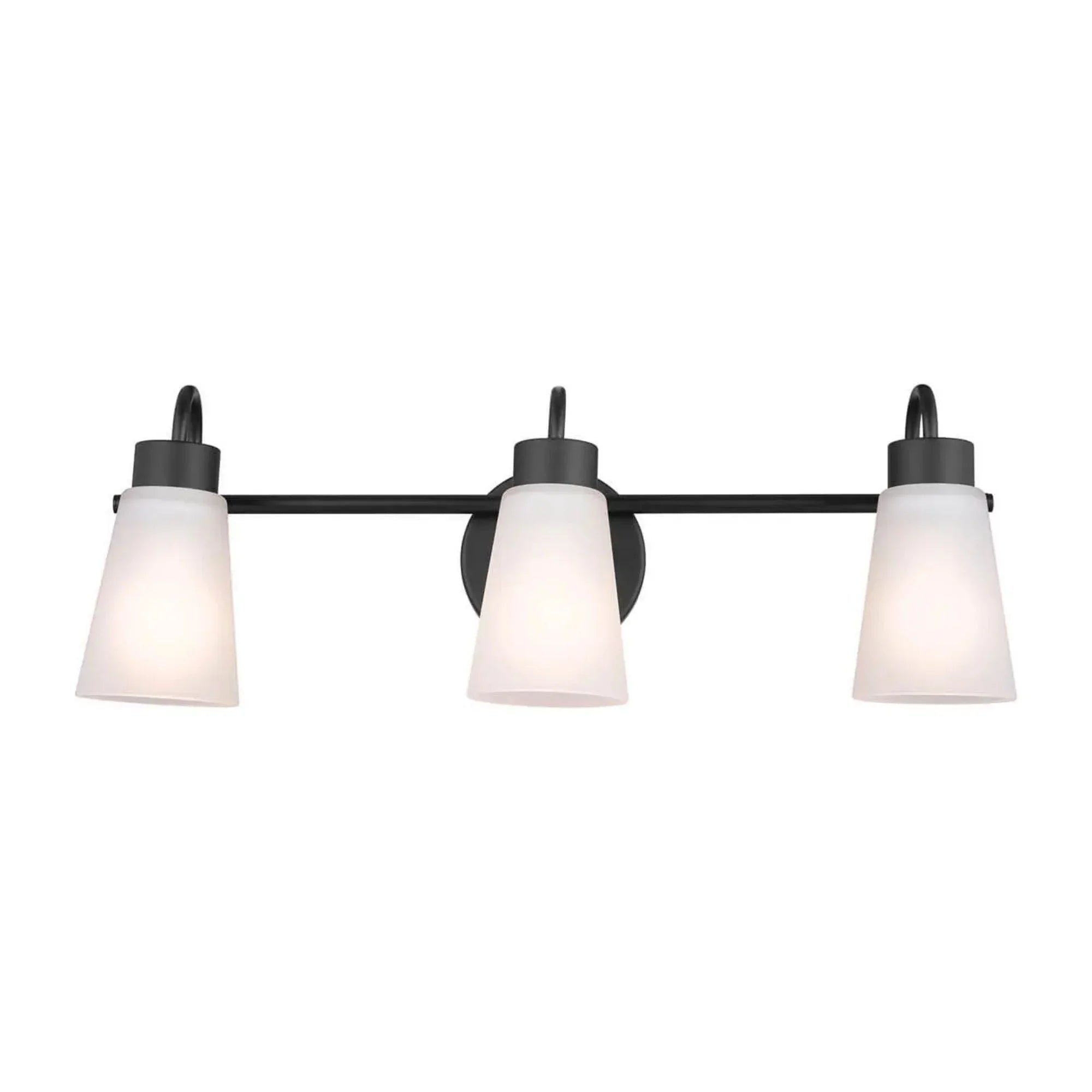 Erma 23" 3-Light Bath Vanity Light, Black Finish