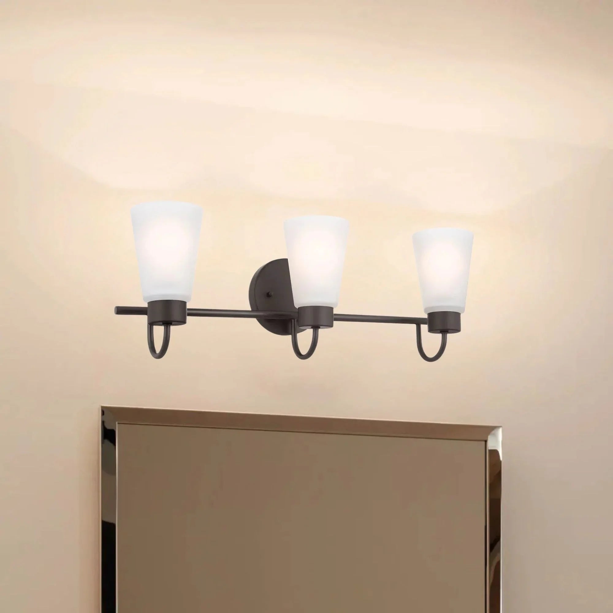 Erma 23" 3-Light Bath Vanity Light, Olde Bronze Finish