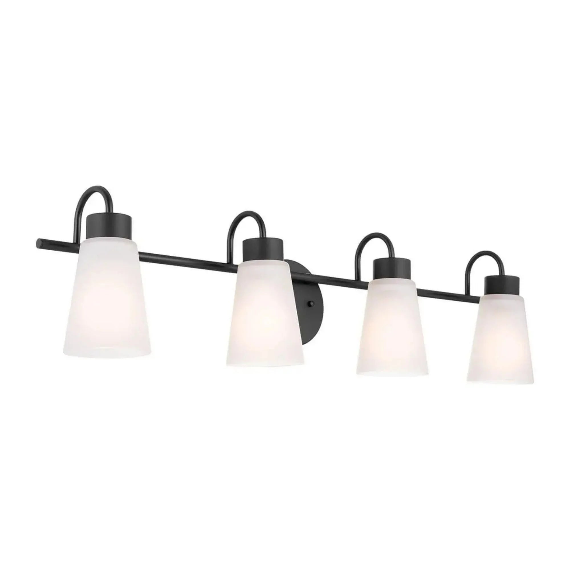 Erma 33" 4-Light Bath Vanity Light, Black Finish