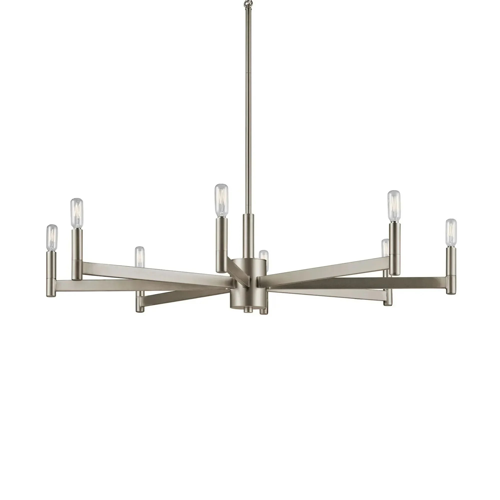 Erzo 36" 8-Light Chandelier, Satin Nickel Finish