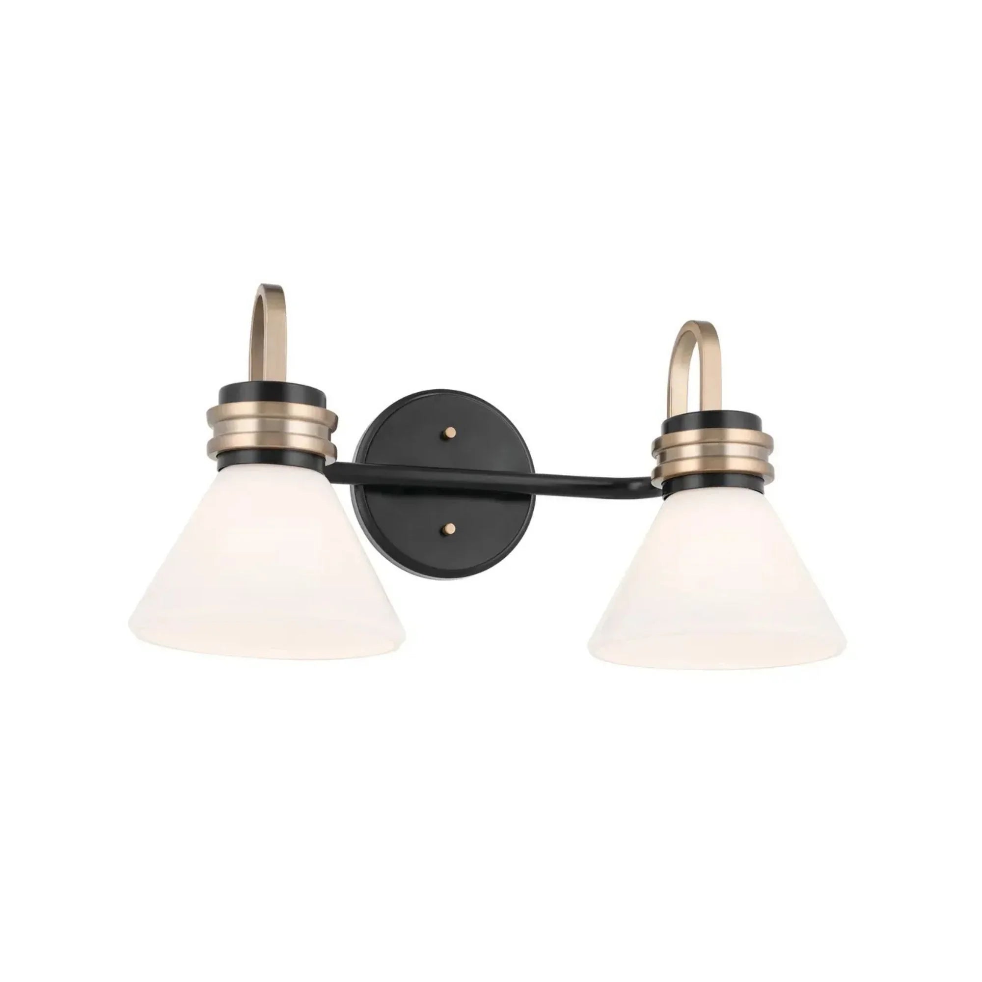Farum 19" 2-Light Bath Vanity Light, Black Finish