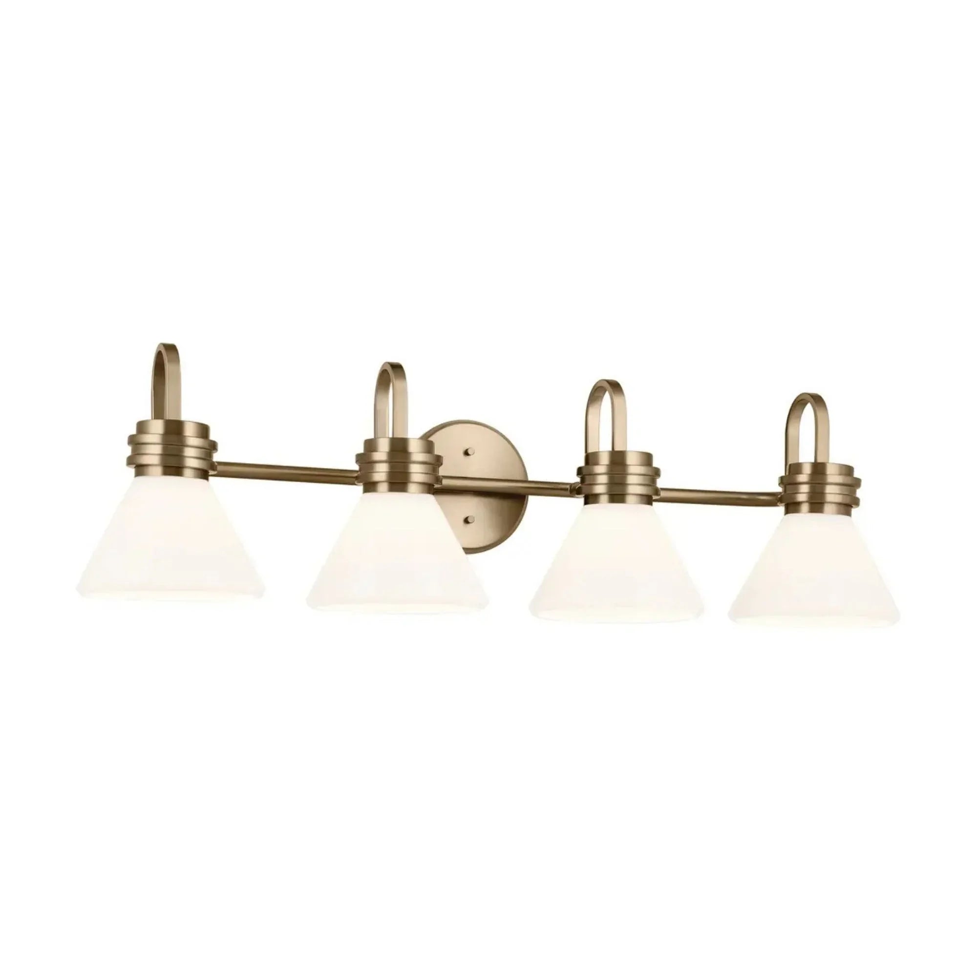 Farum 34" 4-Light Bath Vanity Light, Champagne Bronze Finish, Etched Glass