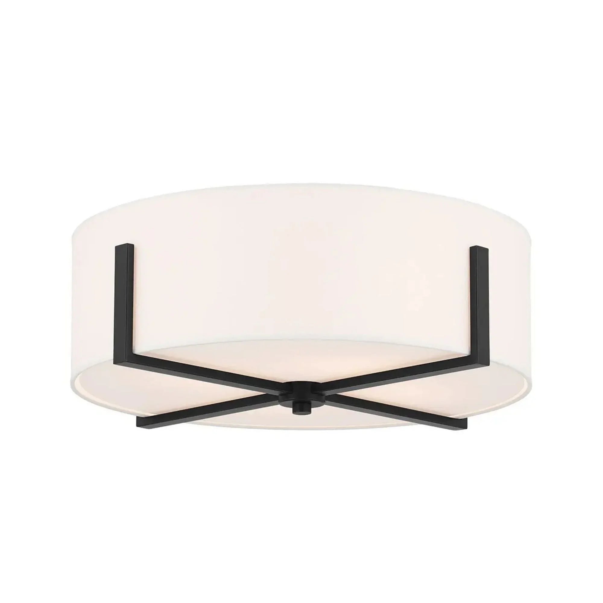 Malen 20" 4-Light Flush Mount, Black Finish