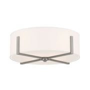Malen 20" 4-Light Flush Mount, Classic Pewter Finish