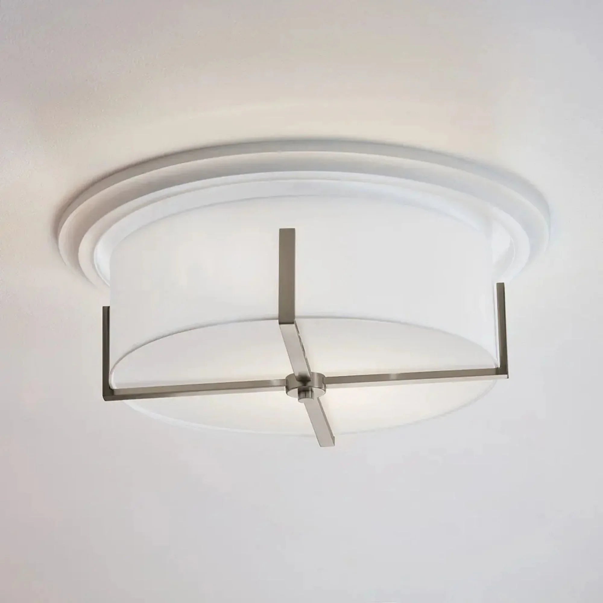 Malen 20" 4-Light Flush Mount, Classic Pewter Finish