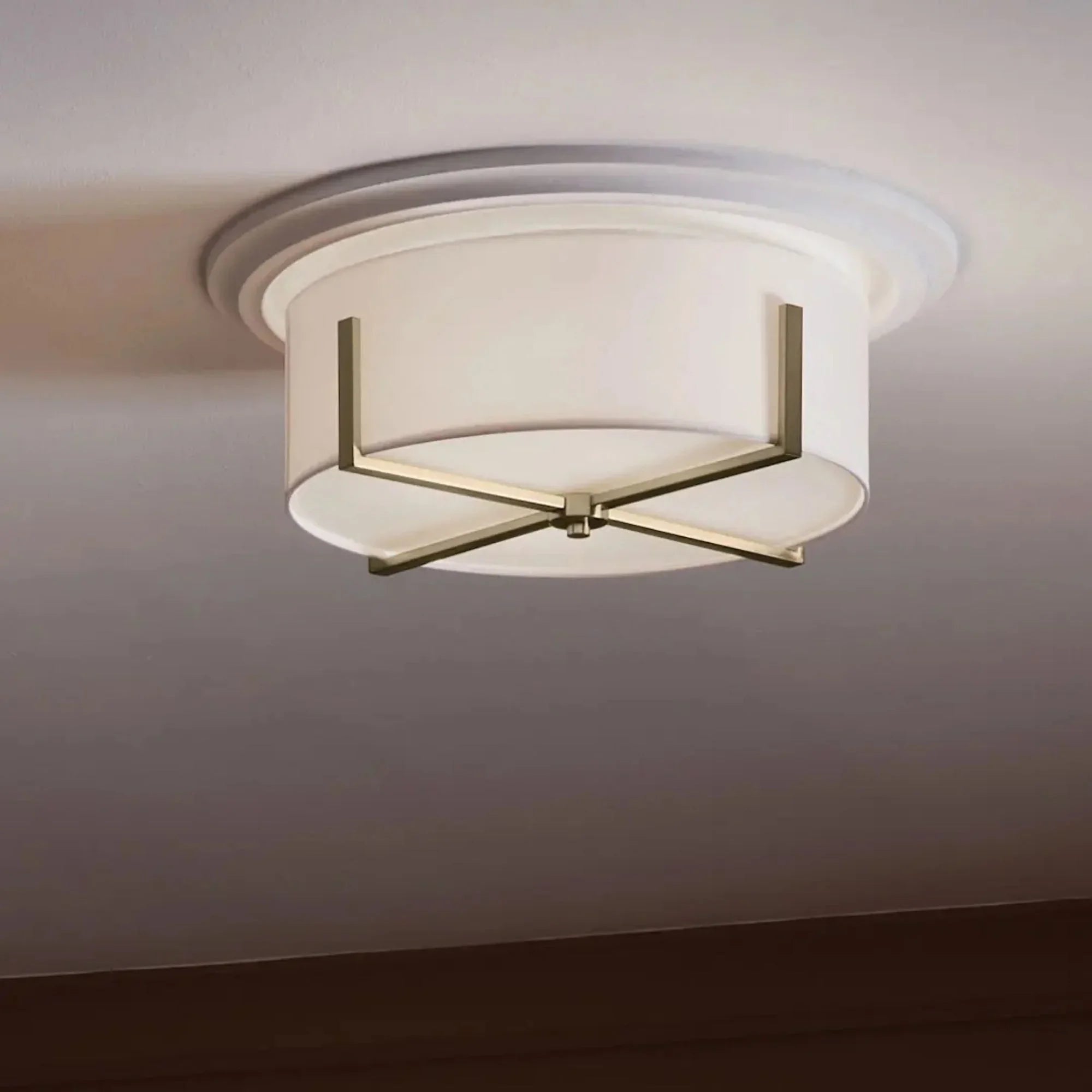 Malen 20" 4-Light Flush Mount, Champagne Bronze Finish