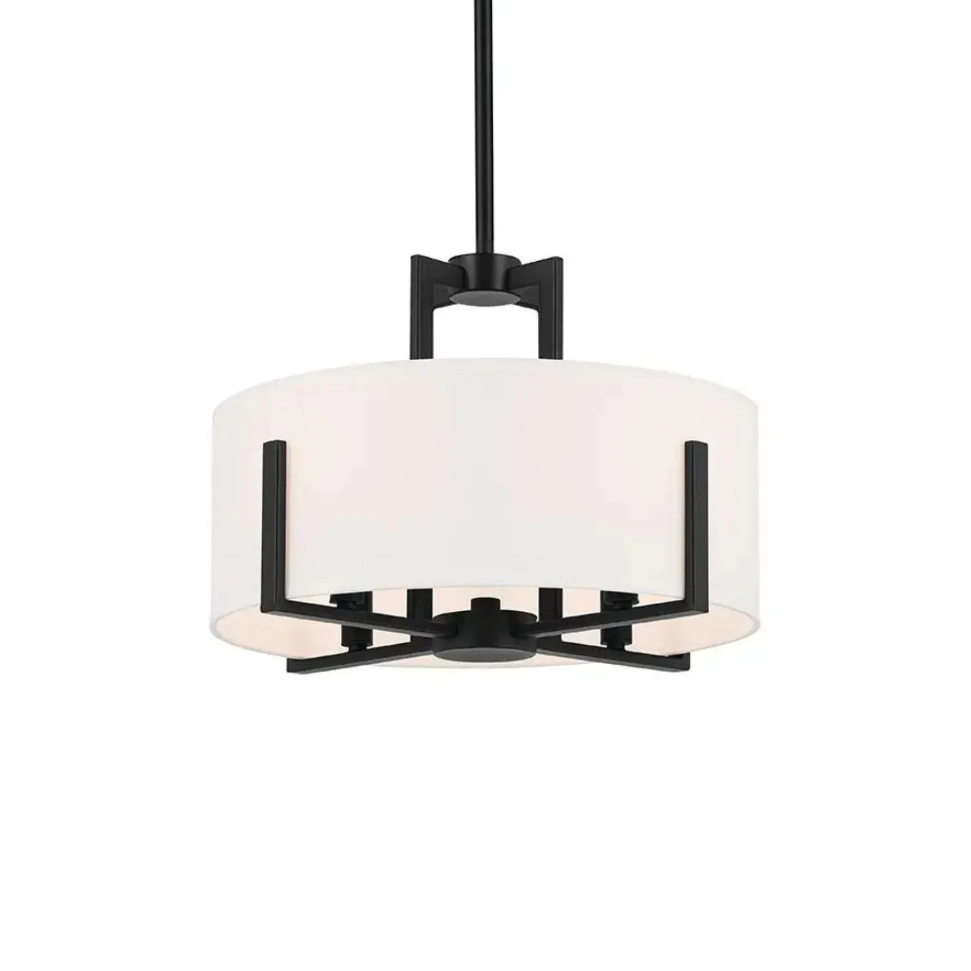 Malen 16" 4-Light Convertible Pendant, Black Finish