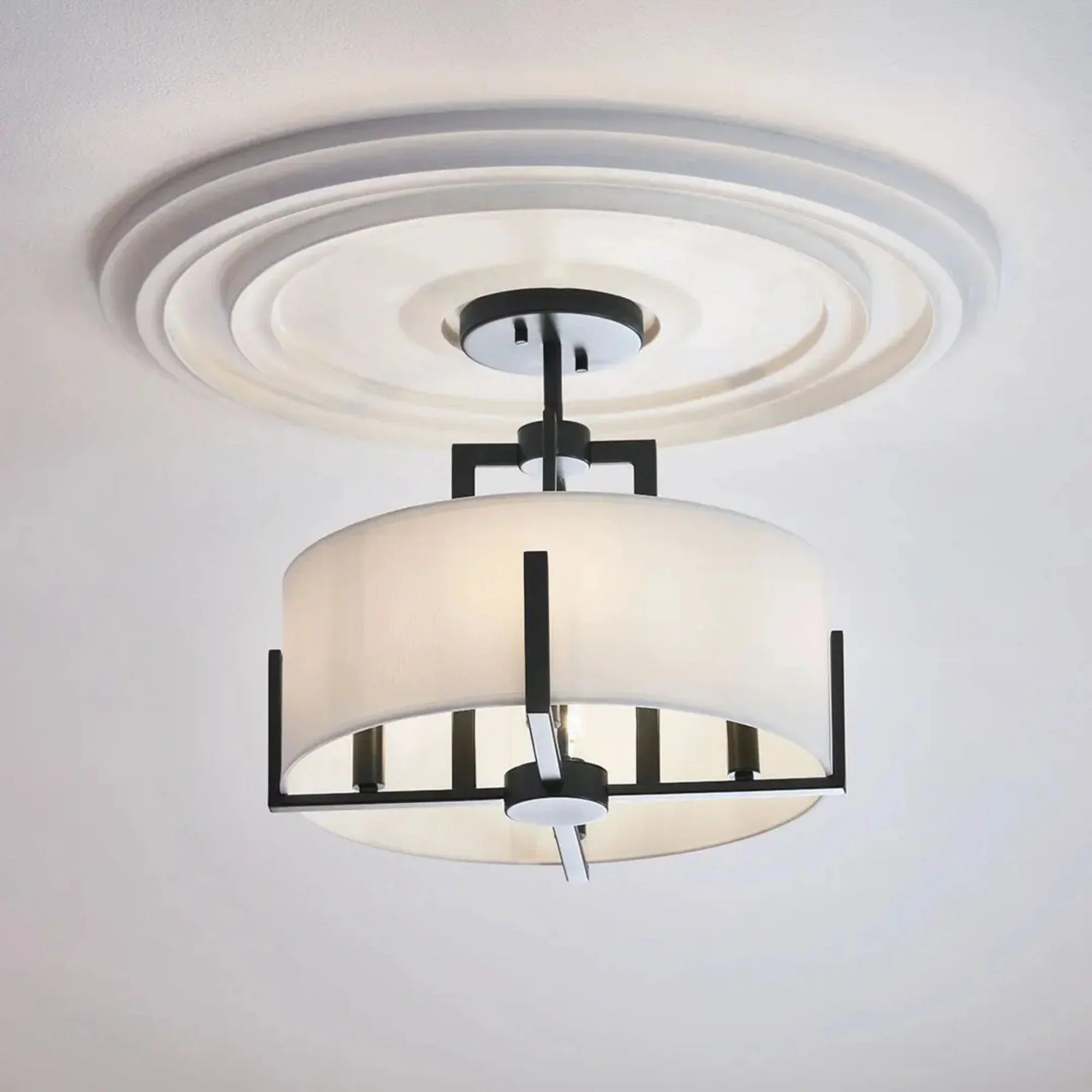 Malen 16" 4-Light Convertible Pendant, Black Finish