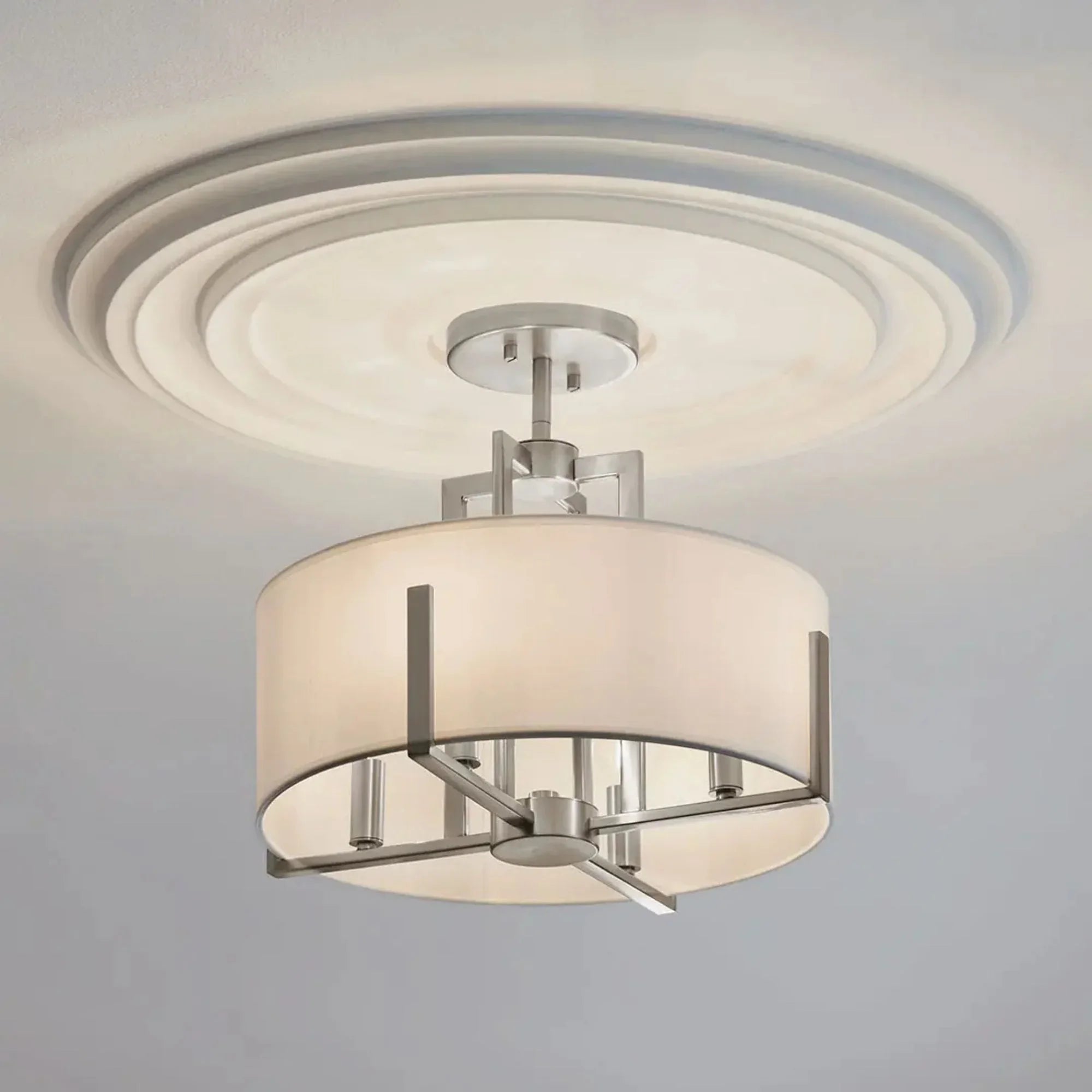 Malen 16" 4-Light Convertible Pendant, Classic Pewter Finish