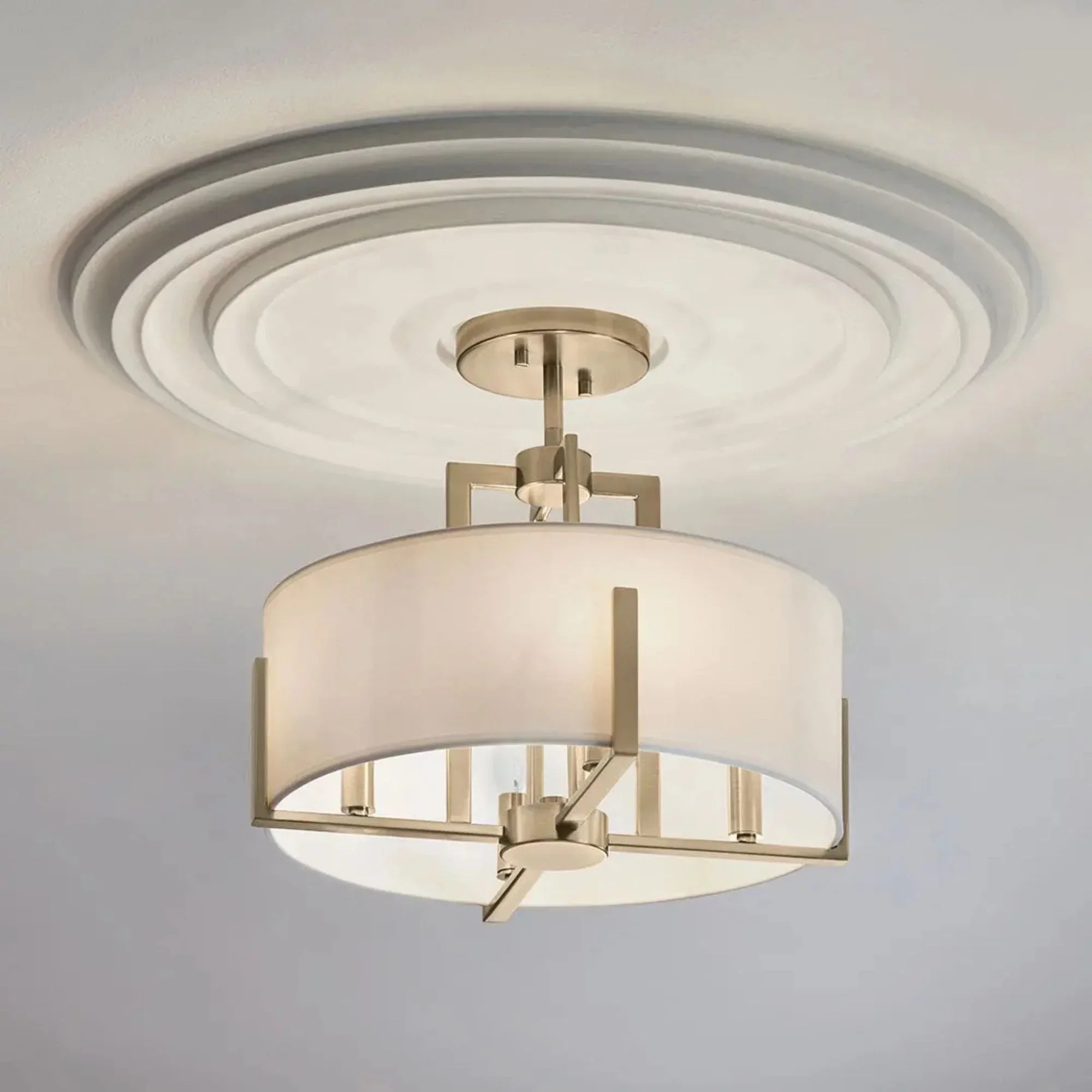 Malen 16" 4-Light Convertible Pendant, Champagne Bronze Finish