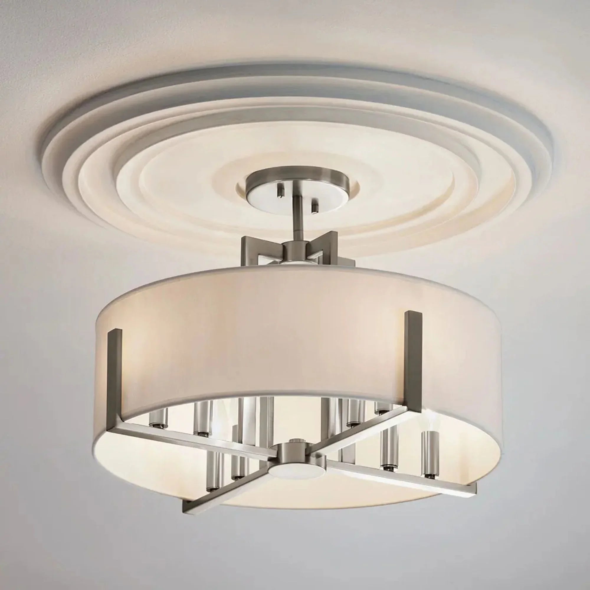 Malen 20" 8-Light Convertible Pendant, Classic Pewter Finish