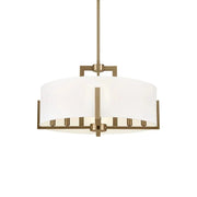 Malen 20" 8-Light Convertible Pendant, Champagne Bronze Finish