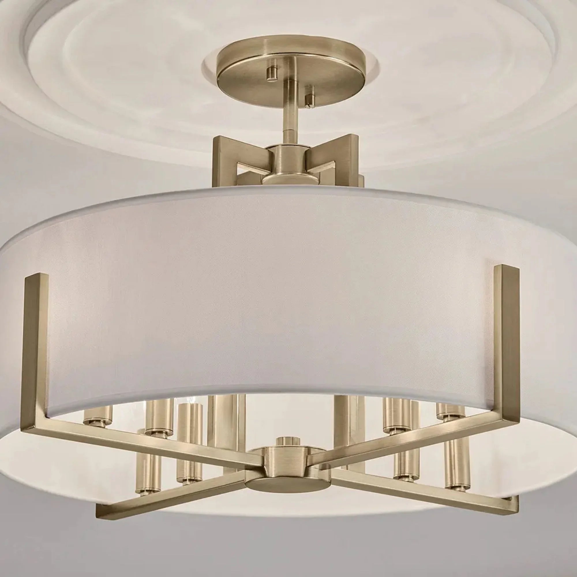 Malen 20" 8-Light Convertible Pendant, Champagne Bronze Finish