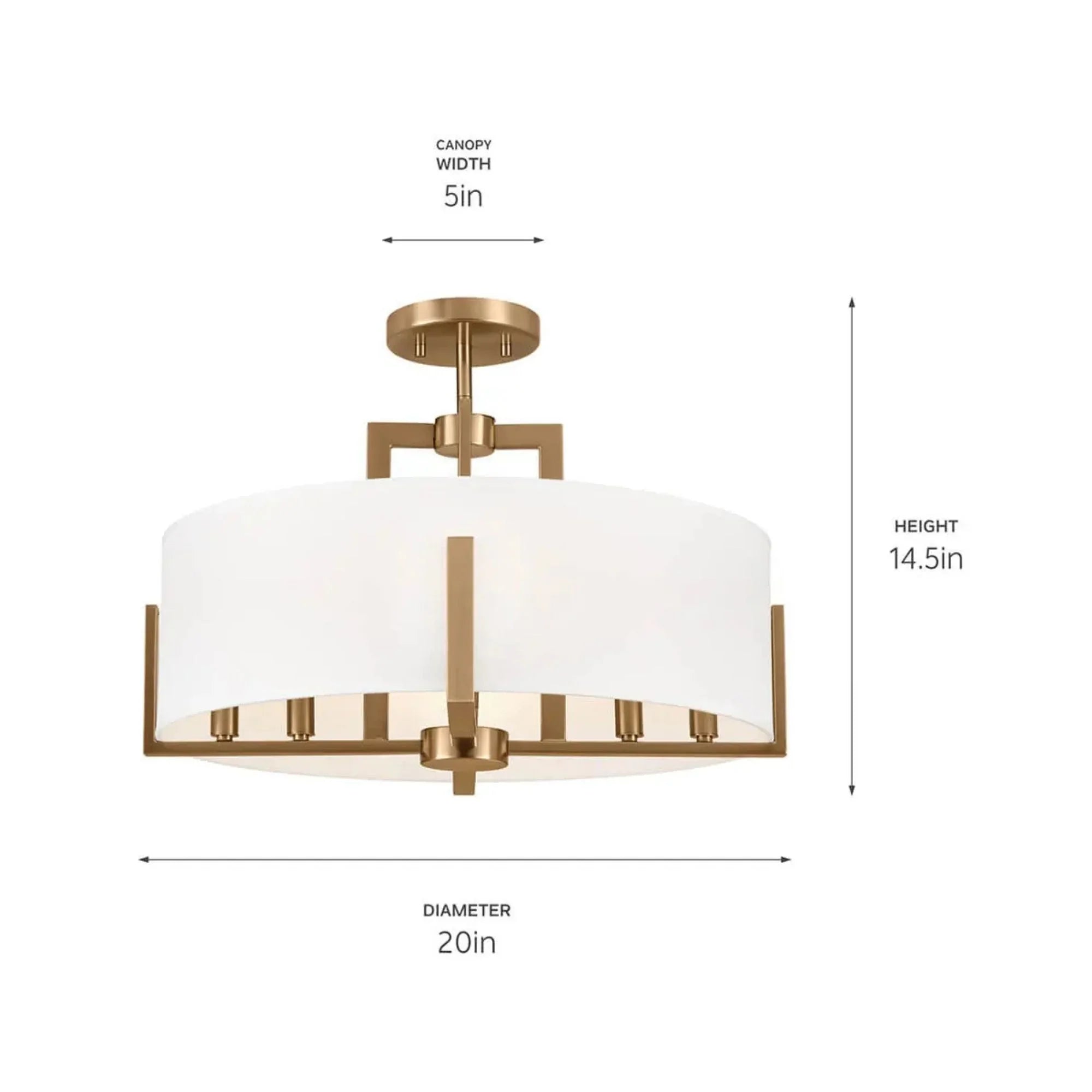 Malen 20" 8-Light Convertible Pendant, Champagne Bronze Finish
