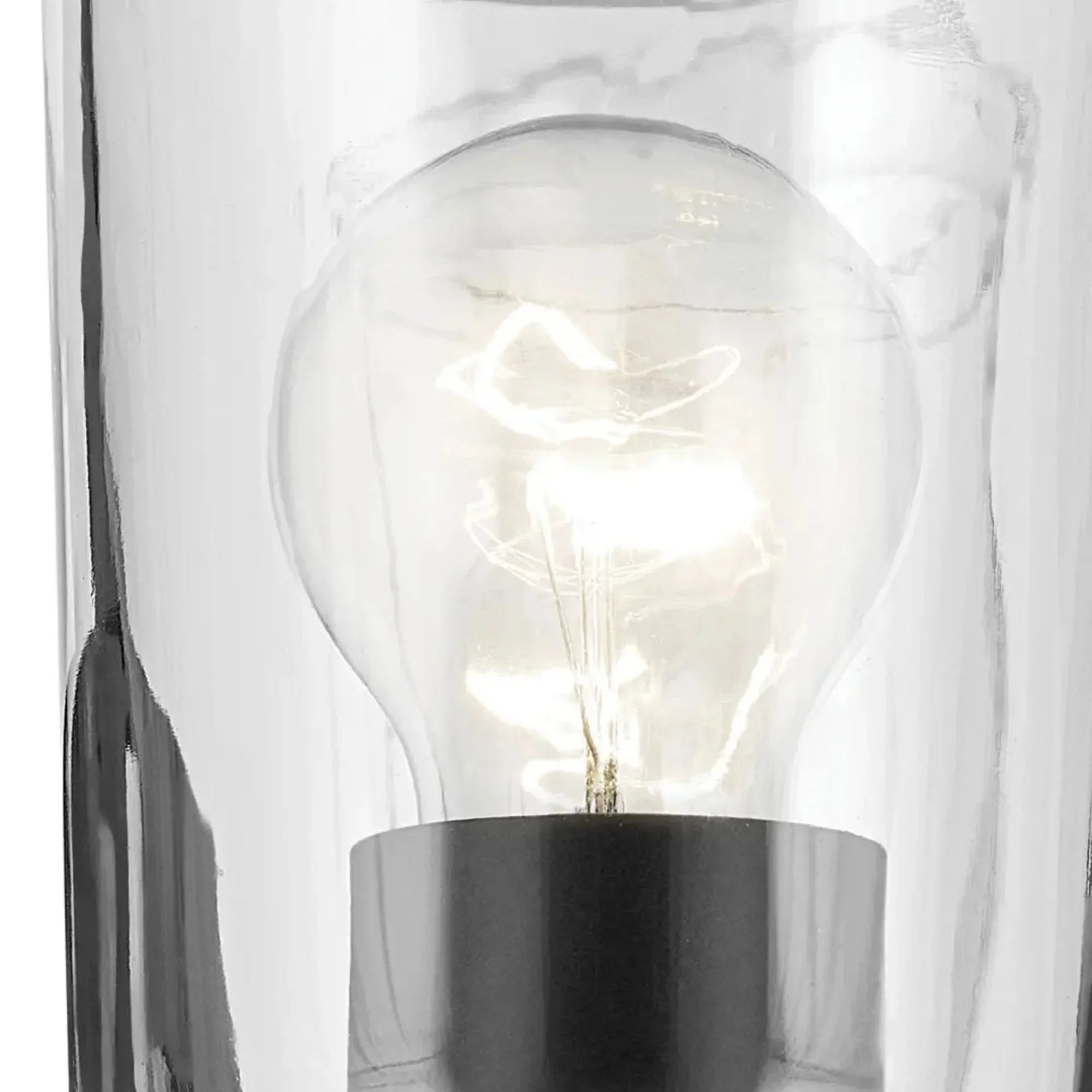 Shailene 13" 2-Light Bath Vanity Light, Black Finish, Clear Glass