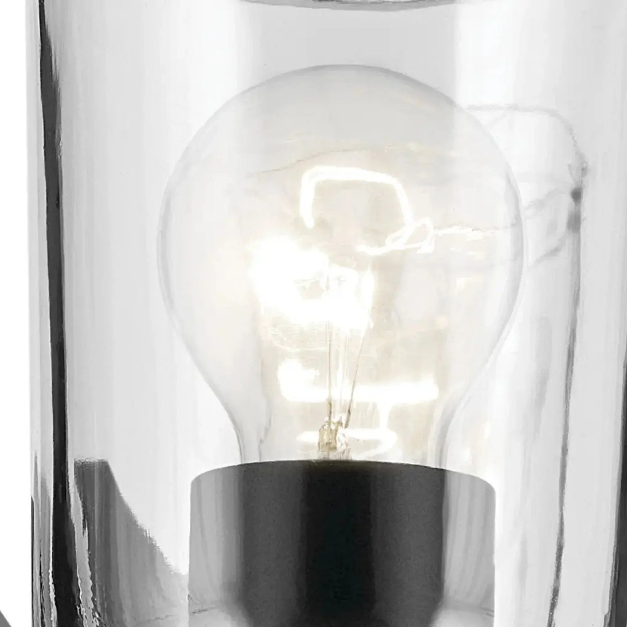 Shailene 21" 3-Light Bath Vanity Light, Black Finish, Clear Glass