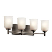 Shailene 30" 4-Light Bath Vanity Light, Olde Bronze Finish, Etched Glass