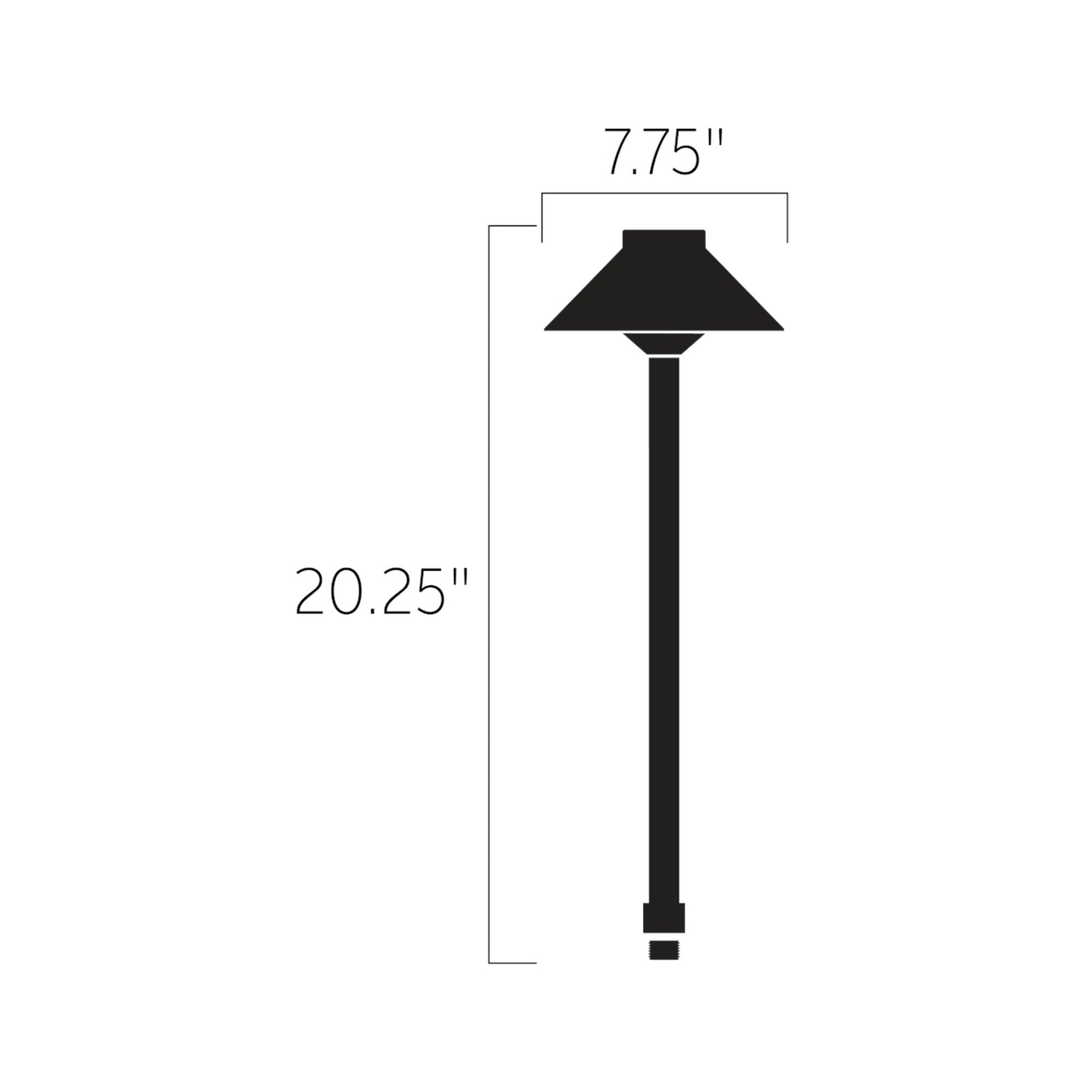 Stepped Dome Path Light, Centennial Brass