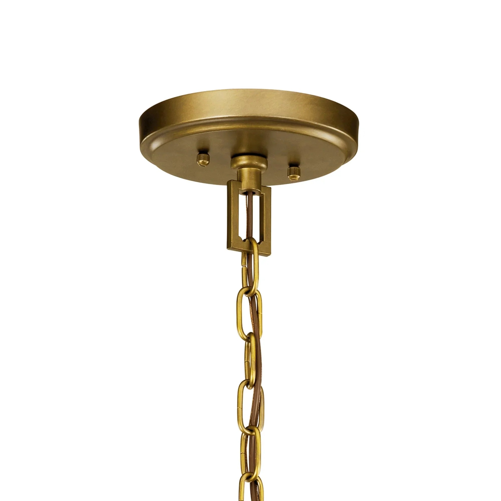 Morrigan 19" 8-Light Foyer Chandelier, Natural Brass Finish - Bees Lighting