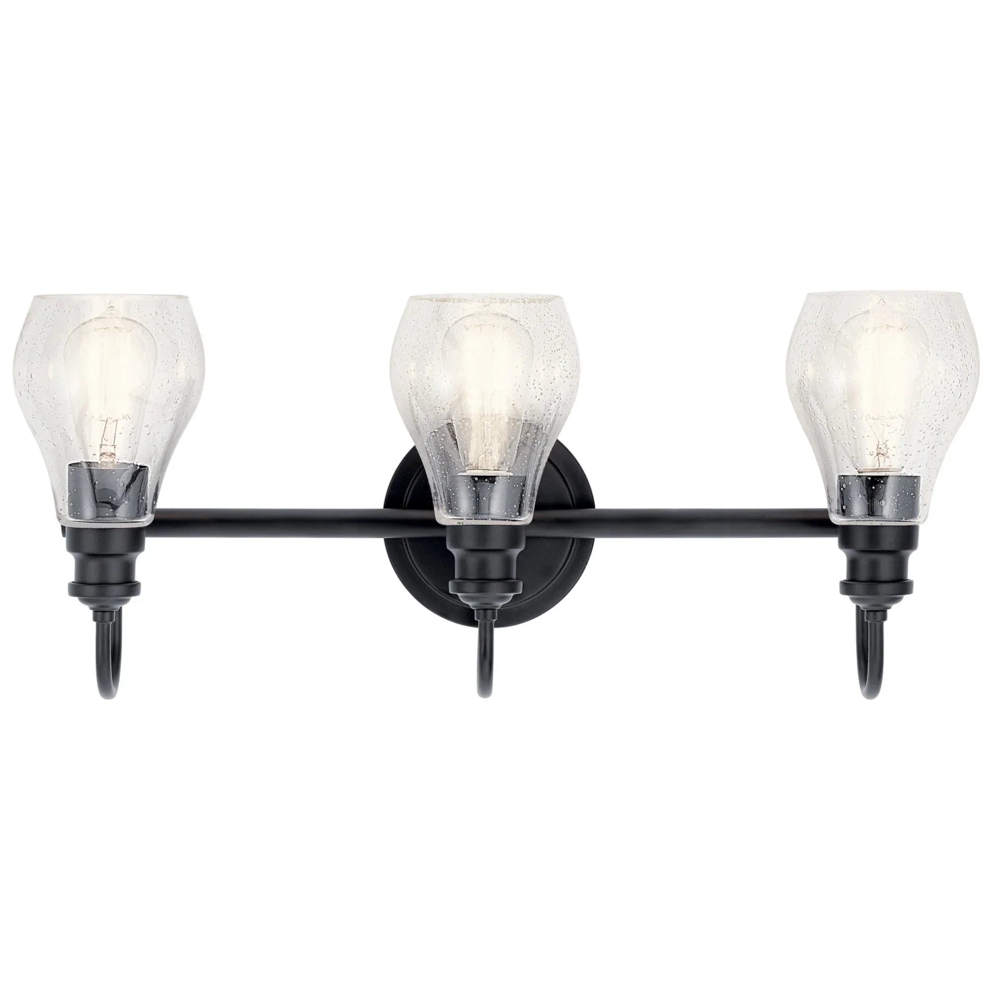 Greenbrier 24" 3-Light Bath Vanity Light, Black Finish - Bees Lighting