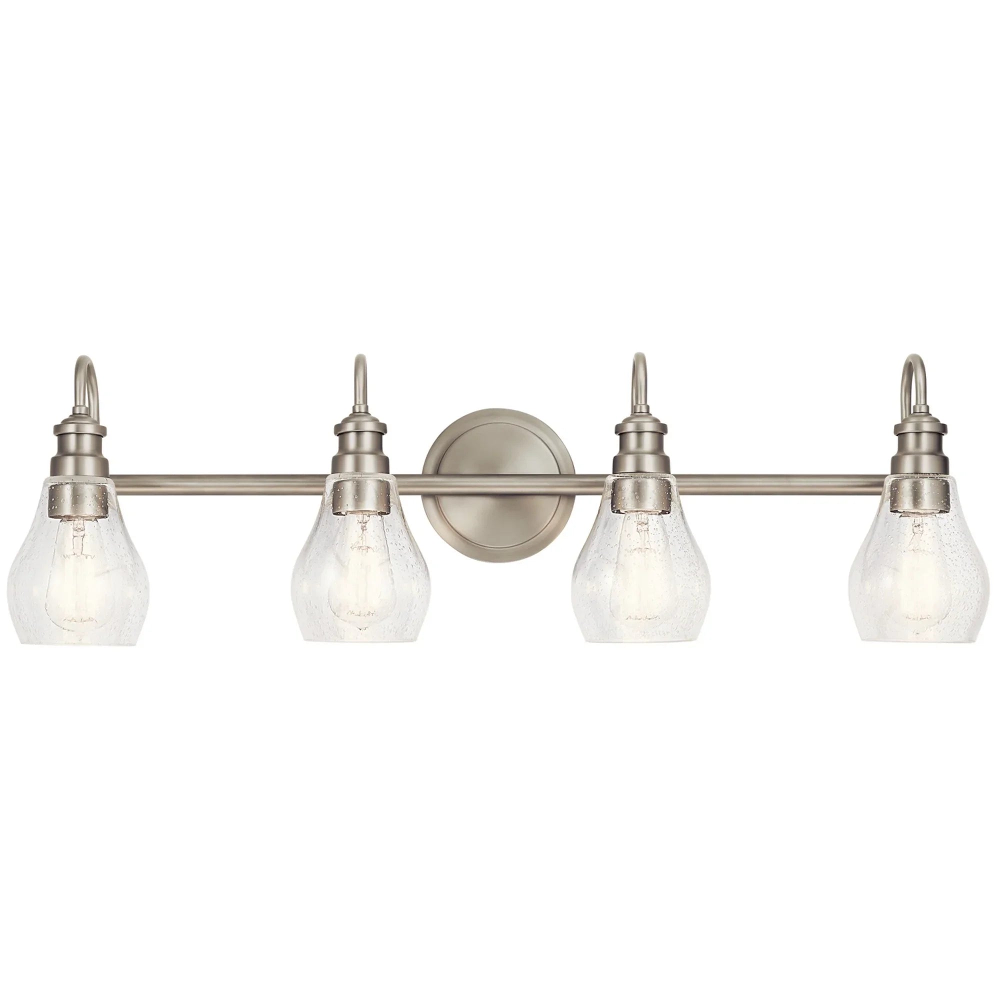 Greenbrier 34" 4-Light Bath Vanity Light, Brushed Nickel Finish - Bees Lighting