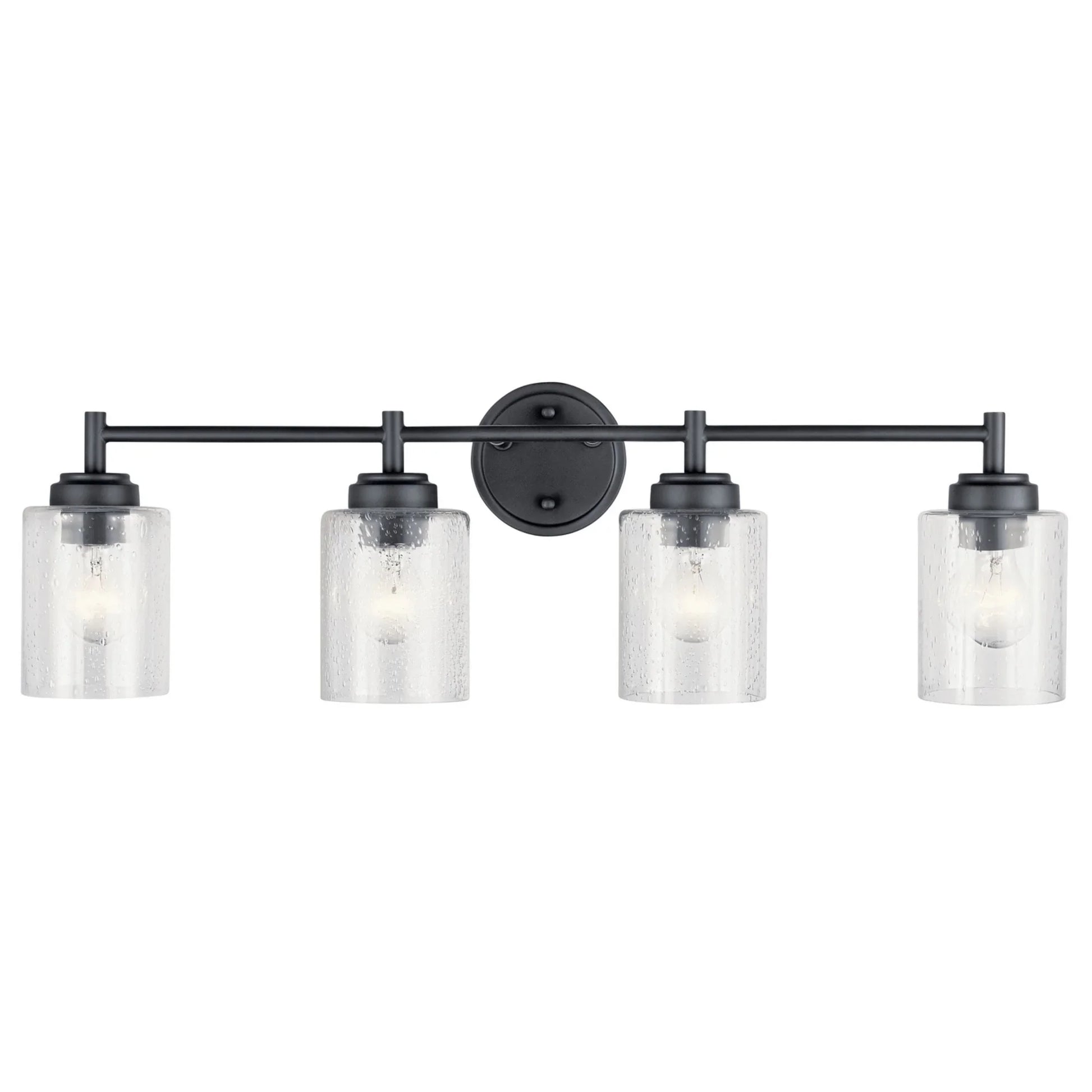 Winslow 30" 4-Light Bath Vanity Light, Black Finish - Bees Lighting