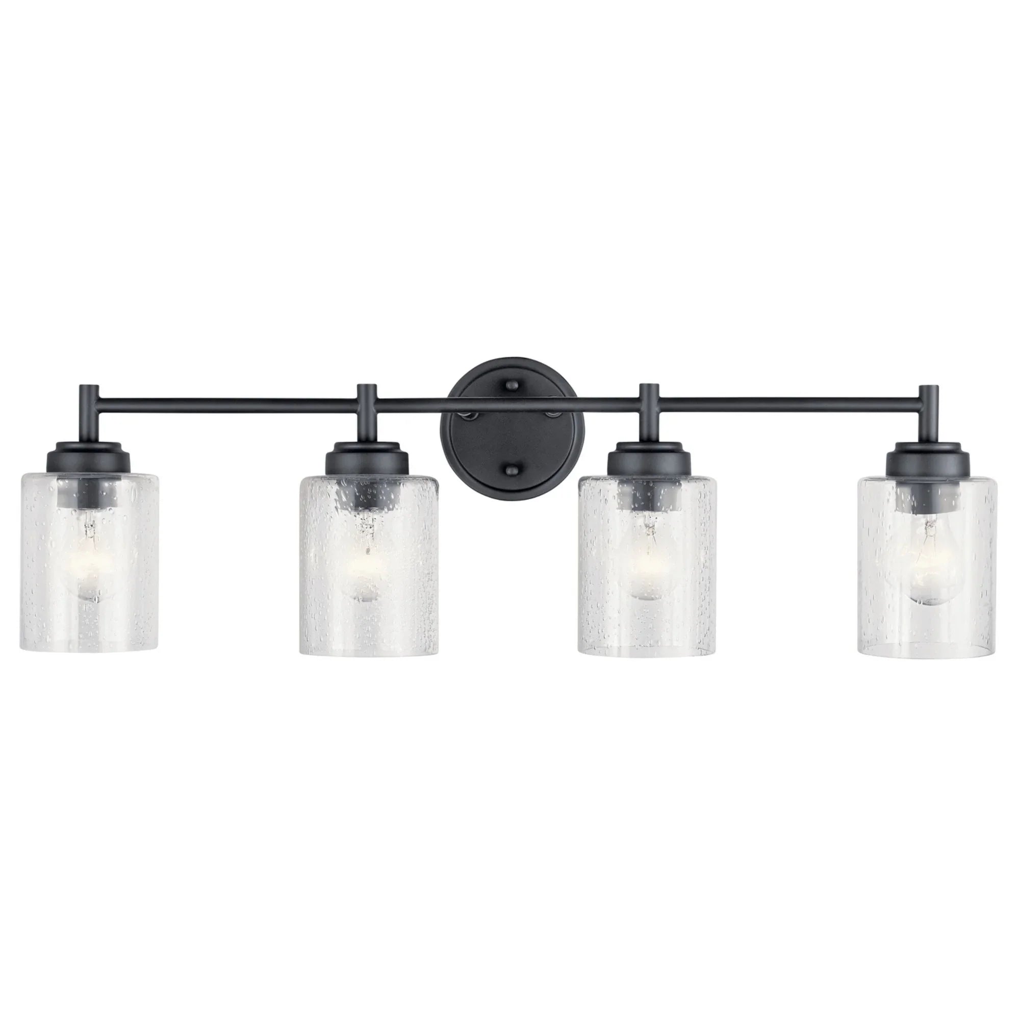 Winslow 30" 4-Light Bath Vanity Light, Black Finish - Bees Lighting