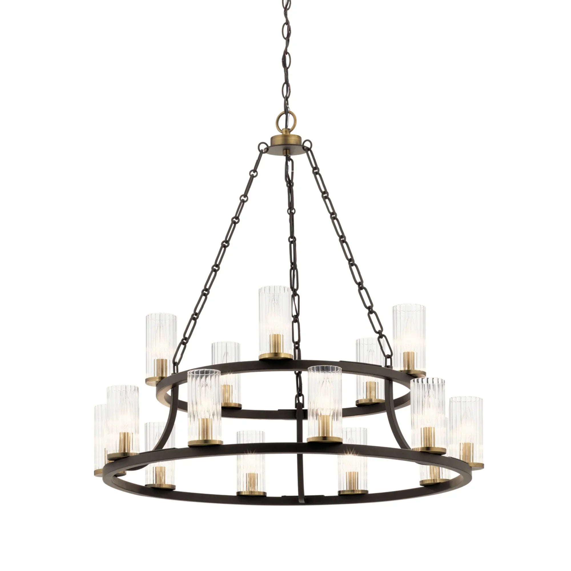 Mathias 32" 15 Light Chandelier, Olde Bronze Finish - Bees Lighting