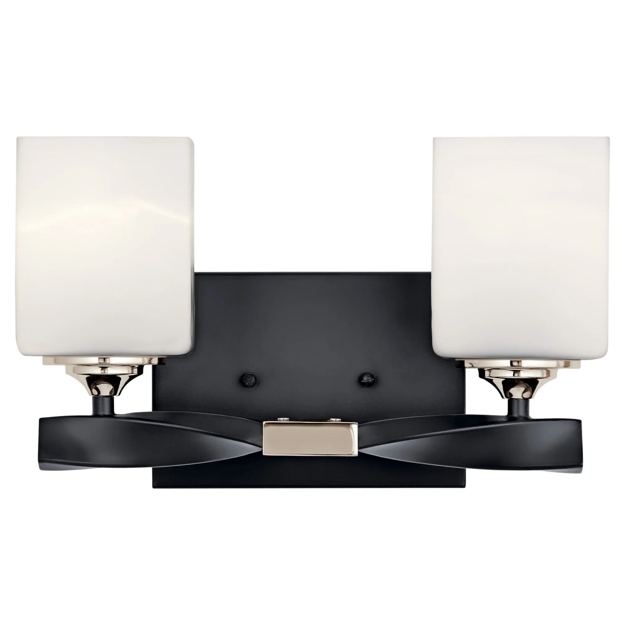 Marette 14" 2-Light Bath Vanity Light, Black Finish - Bees Lighting