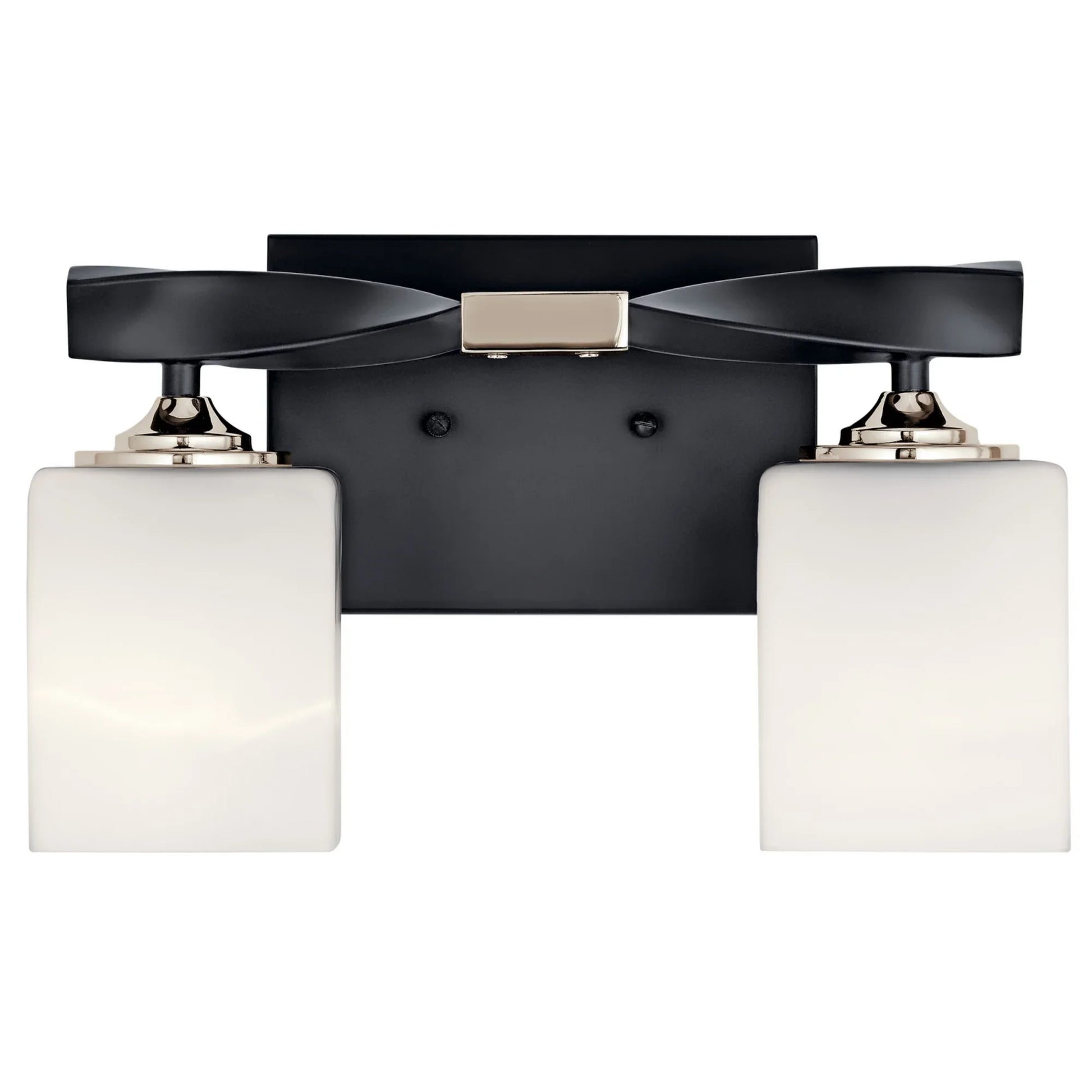 Marette 14" 2-Light Bath Vanity Light, Black Finish - Bees Lighting