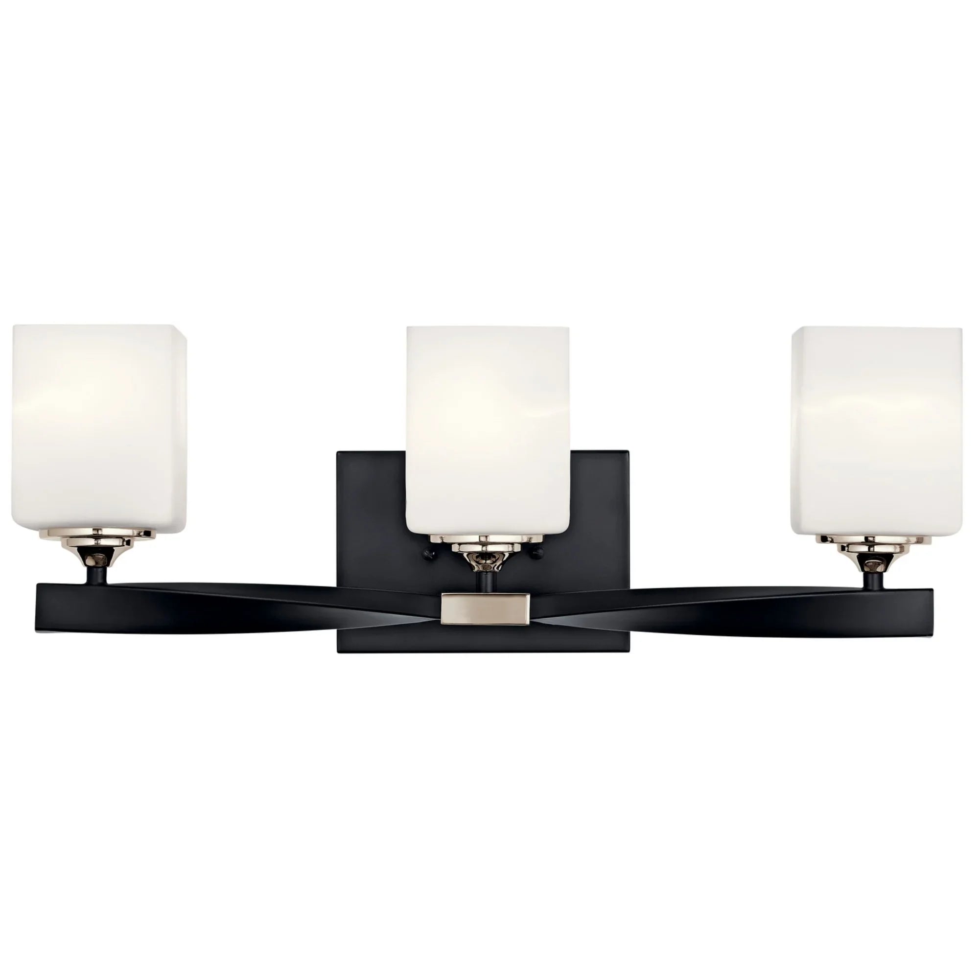 Marette 23" 3-Light Bath Vanity Light, Black Finish - Bees Lighting