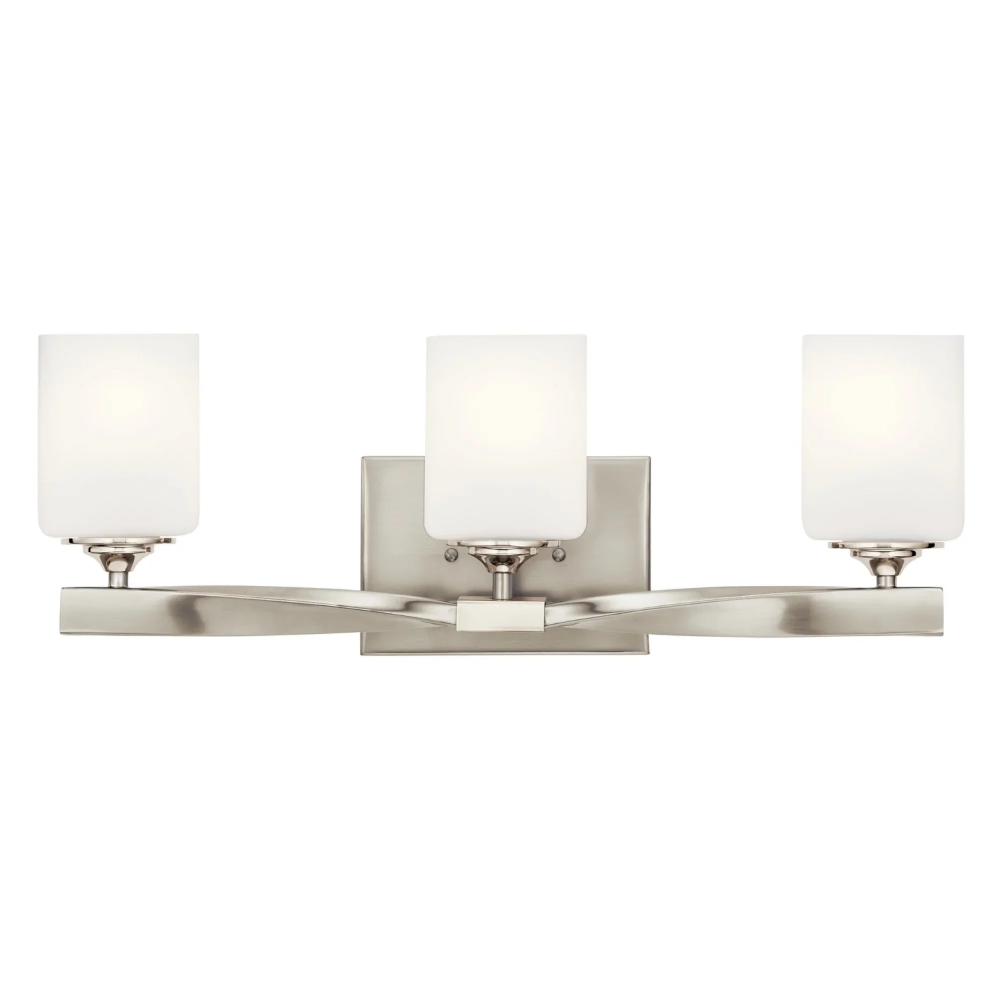 Marette 23" 3-Light Bath Vanity Light, Brushed Nickel Finish - Bees Lighting