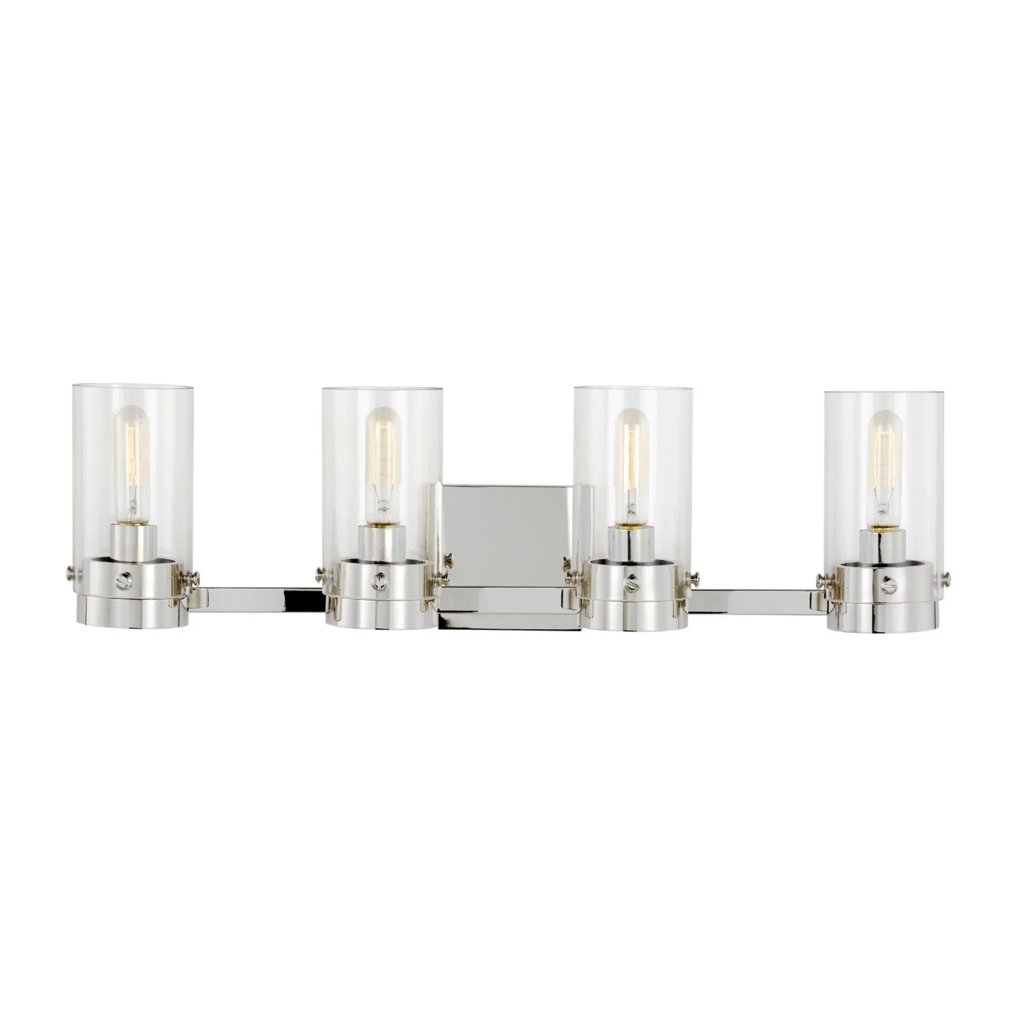 Garrett 29" 4-Light Bathroom Vanity, Polished Nickel Finish - Bees Lighting