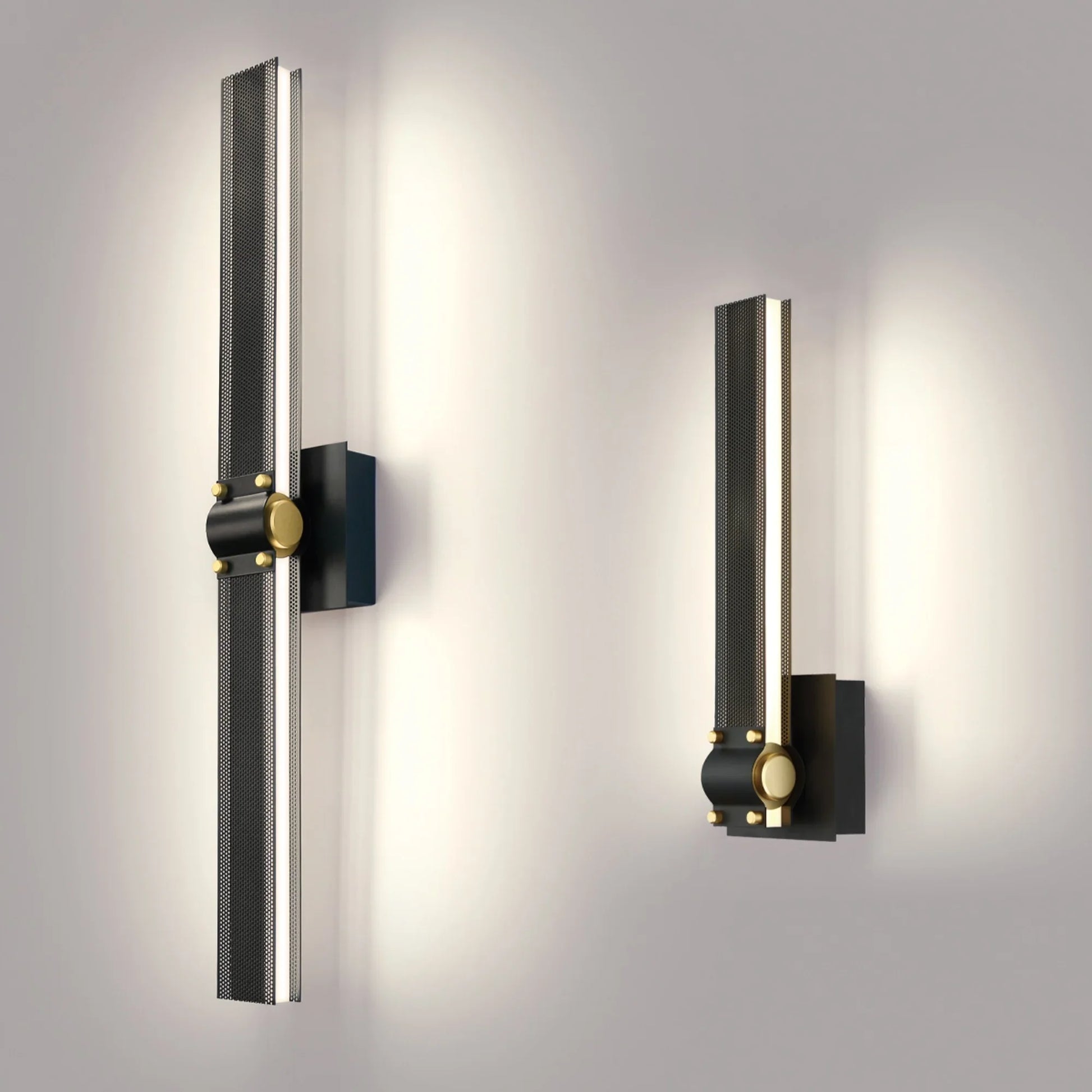 Admiral 28" LED Wall Sconce, Gold & Black Finish - Bees Lighting