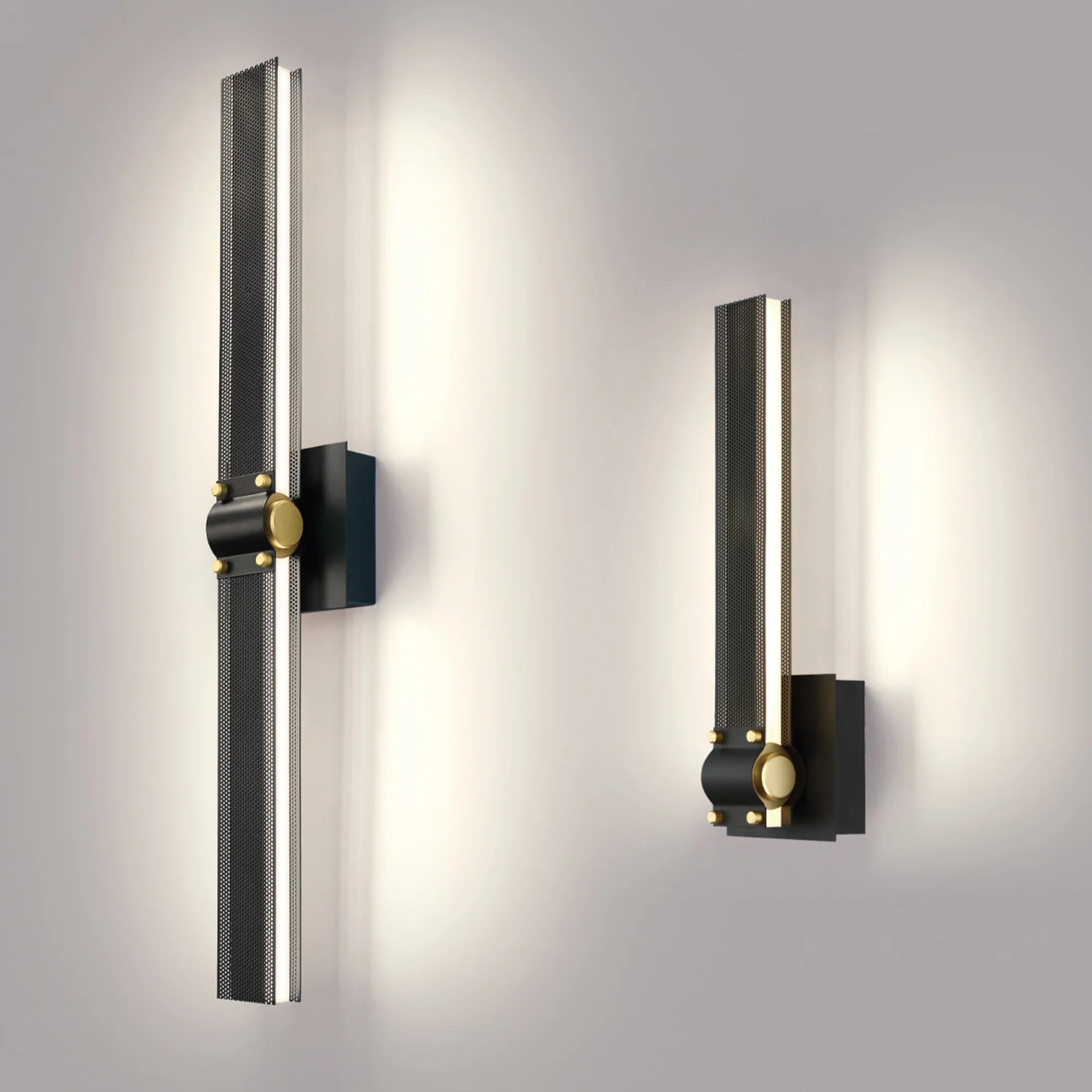 Admiral 28" LED Wall Sconce, Gold & Black Finish - Bees Lighting
