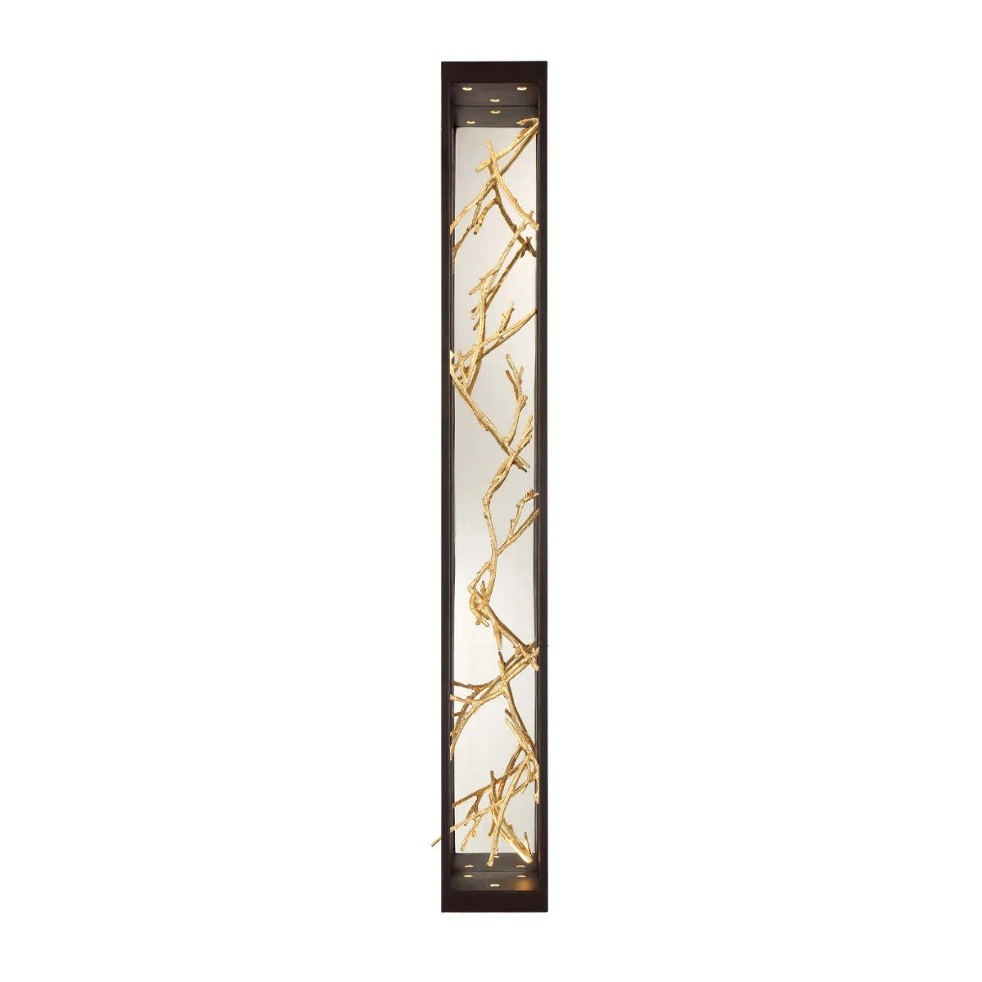 Aerie 48" LED Outdoor Wall Sconce, Gold & Black Finish - Bees Lighting