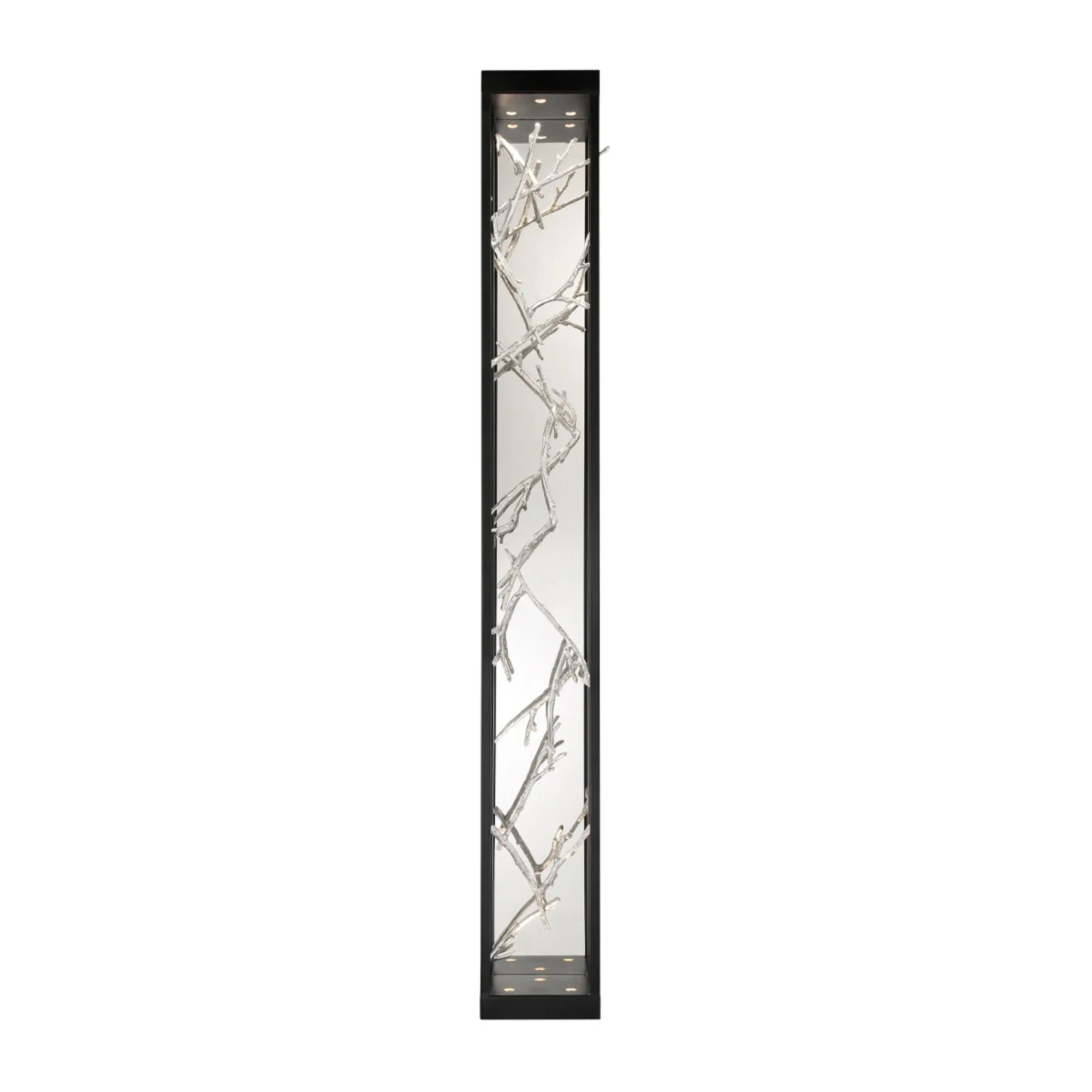 Aerie 48" LED Outdoor Wall Sconce, Silver & Black Finish - Bees Lighting