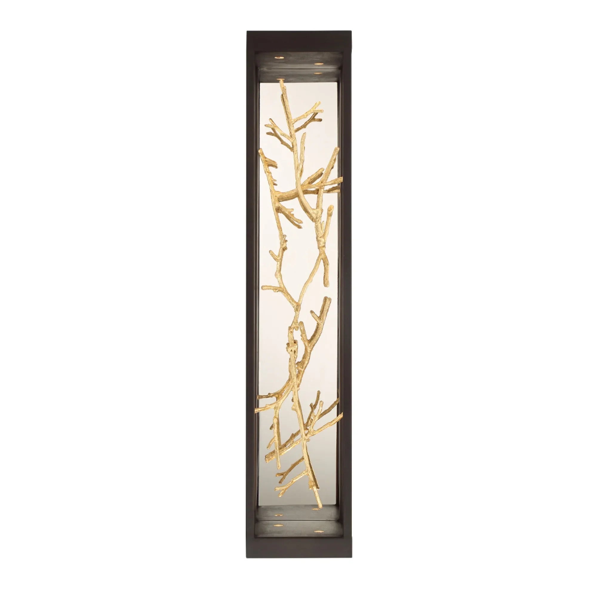 Aerie 30" LED Outdoor Wall Sconce, Gold & Black Finish - Bees Lighting