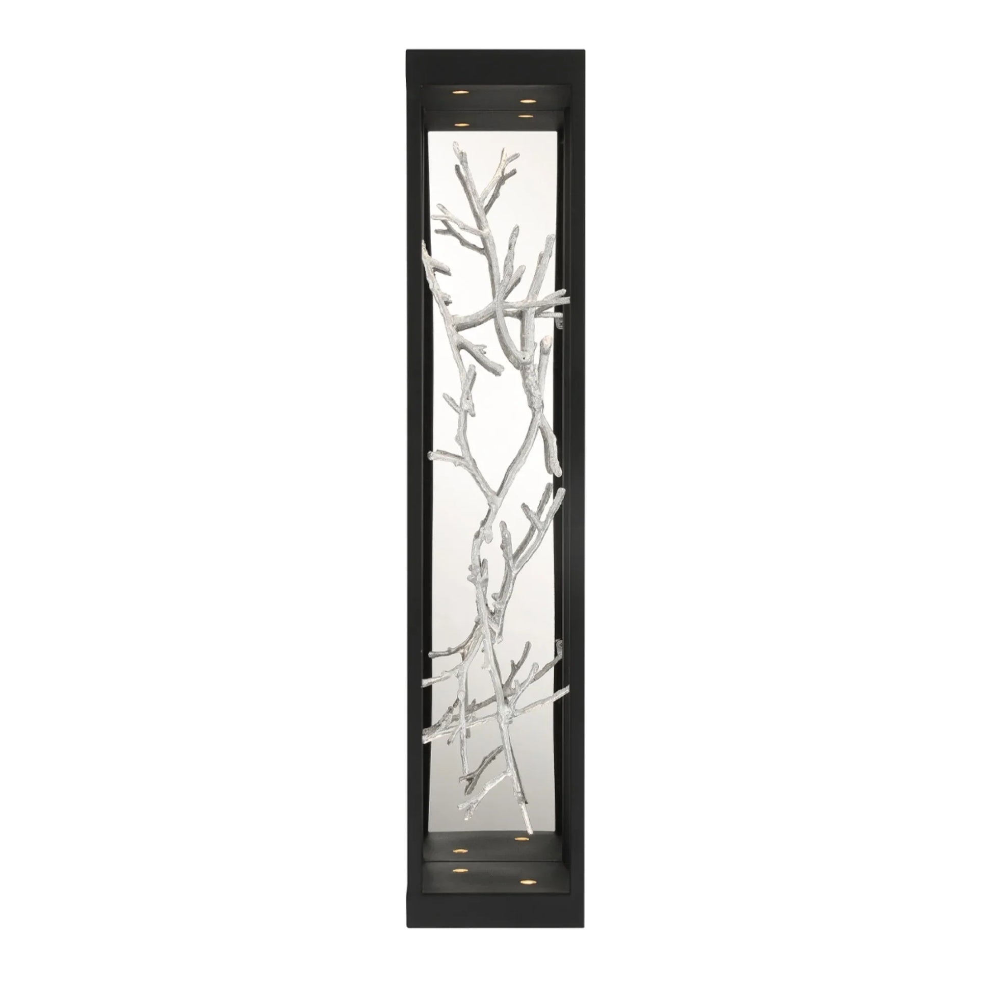 Aerie 30" LED Outdoor Wall Sconce, Silver & Black Finish - Bees Lighting