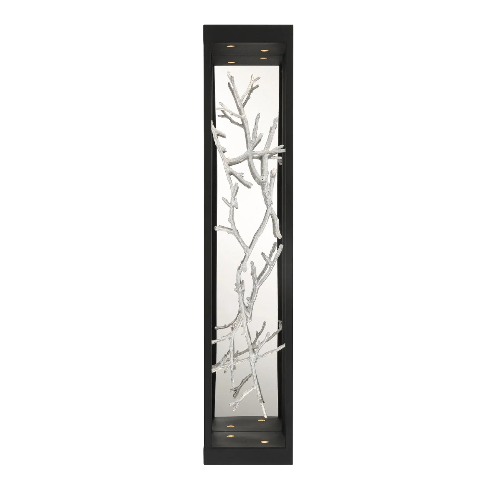 Aerie 30" LED Outdoor Wall Sconce, Silver & Black Finish - Bees Lighting