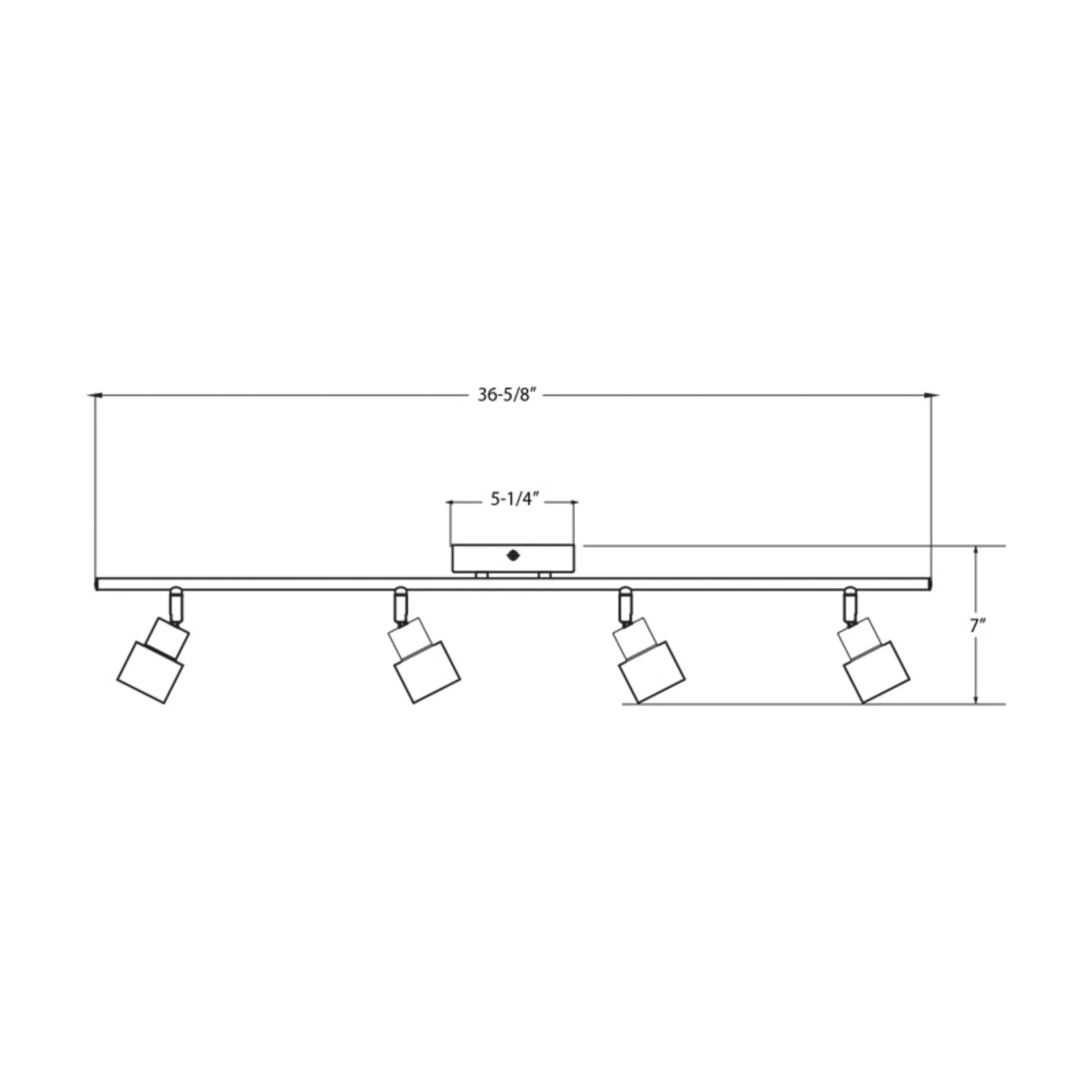 Chappelle 37" LED Fixed Rail, Satin Nickel Finish - Bees Lighting