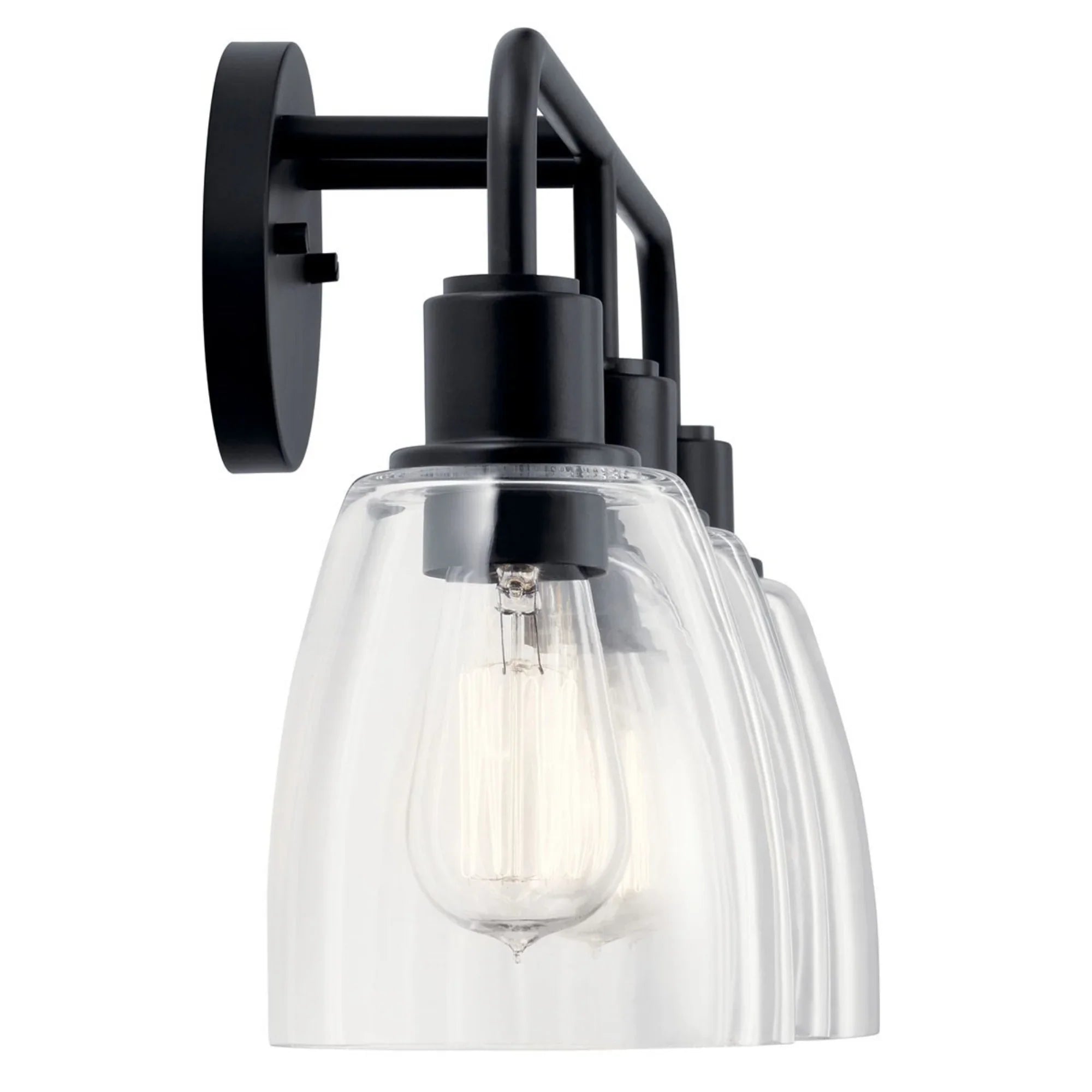 Meller 24" 3-Light Bath Vanity Light, Black Finish - Bees Lighting