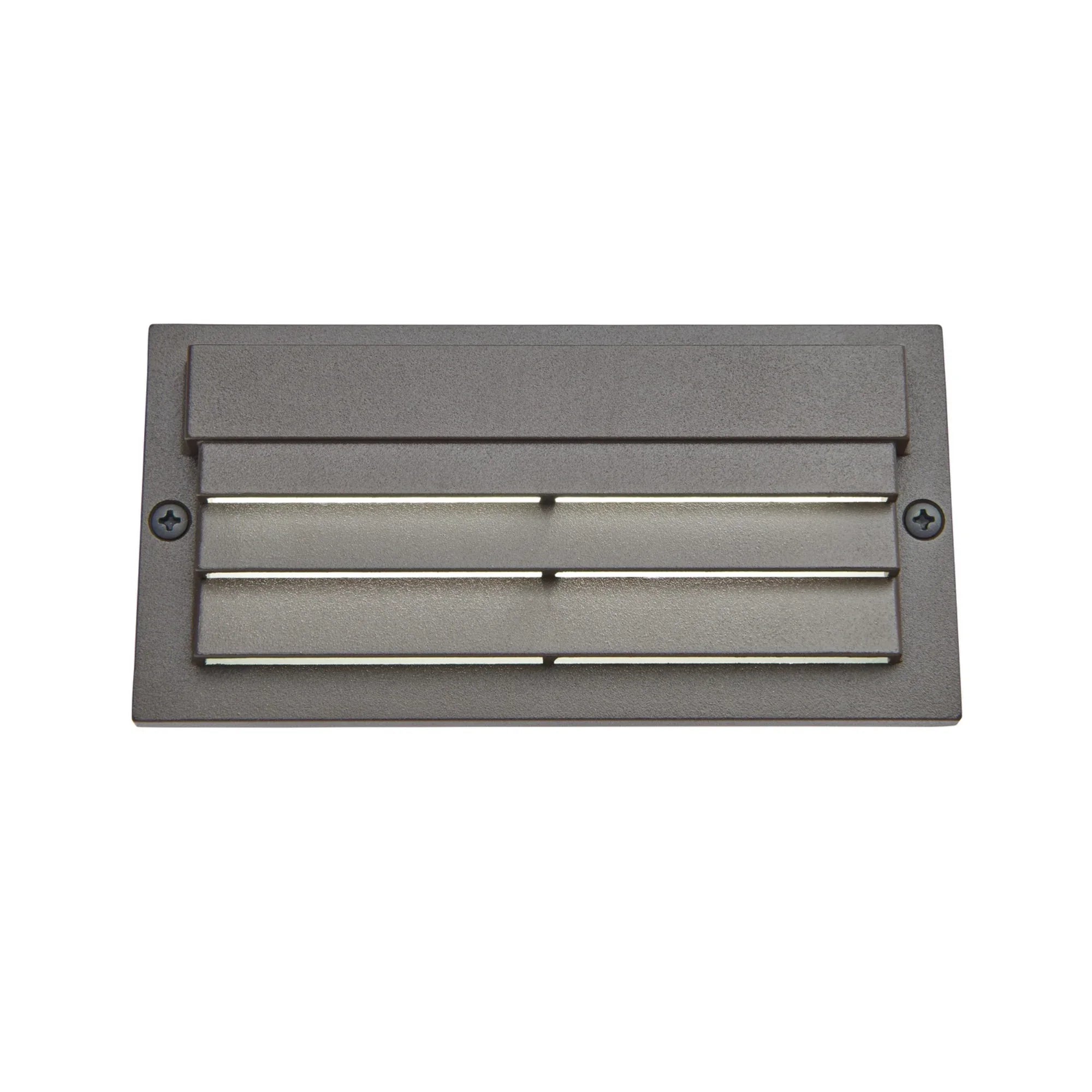 12V 6" LED Louvered Step Light 3000K Textured Architectural Bronze - Bees Lighting