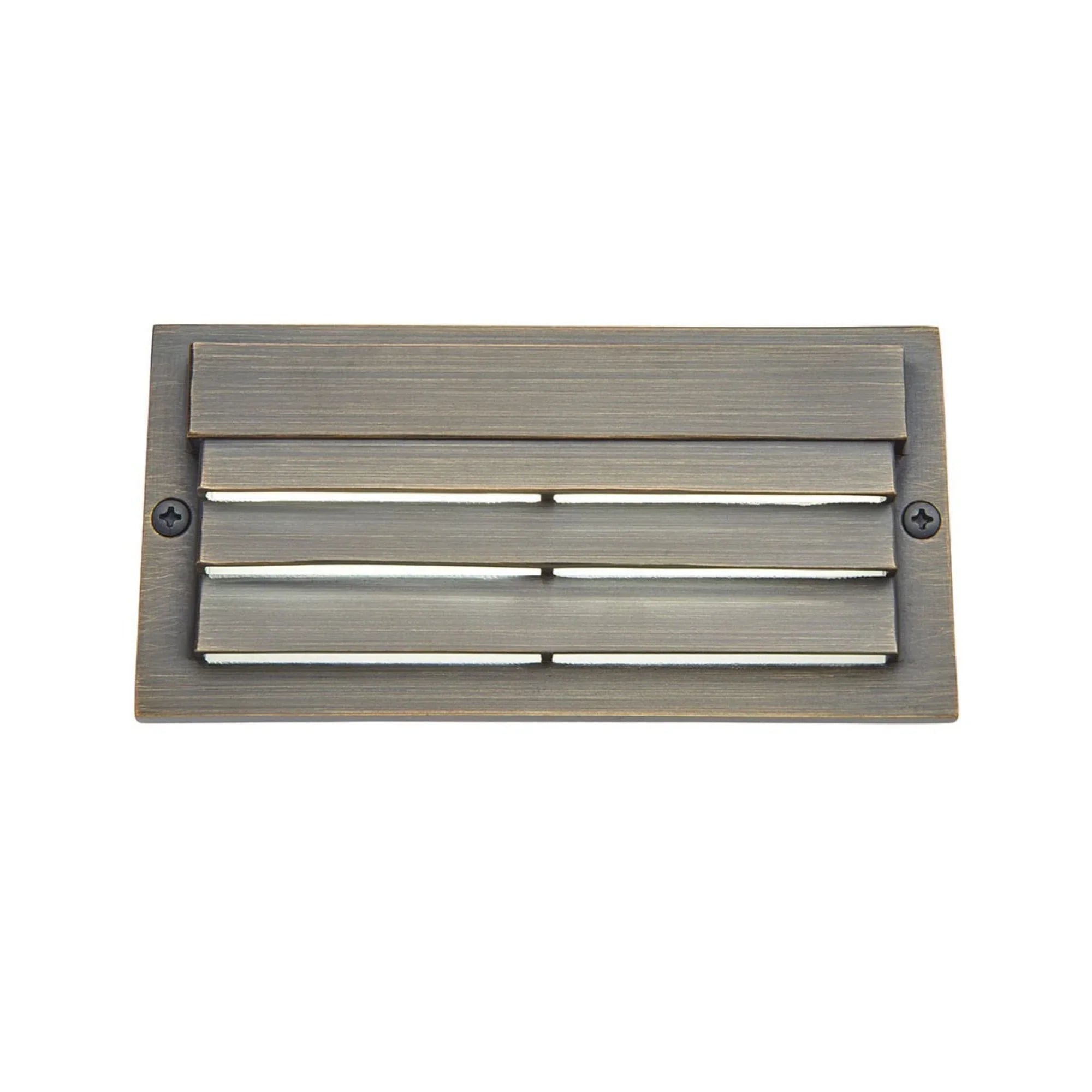 12V 6" LED Louvered Step Light 2700K Centennial Brass - Bees Lighting