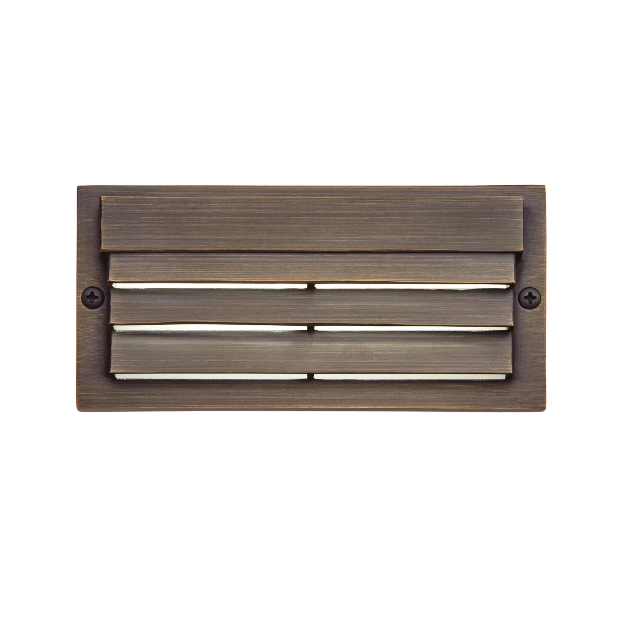 12V 6" LED Louvered Step Light 3000K Centennial Brass - Bees Lighting