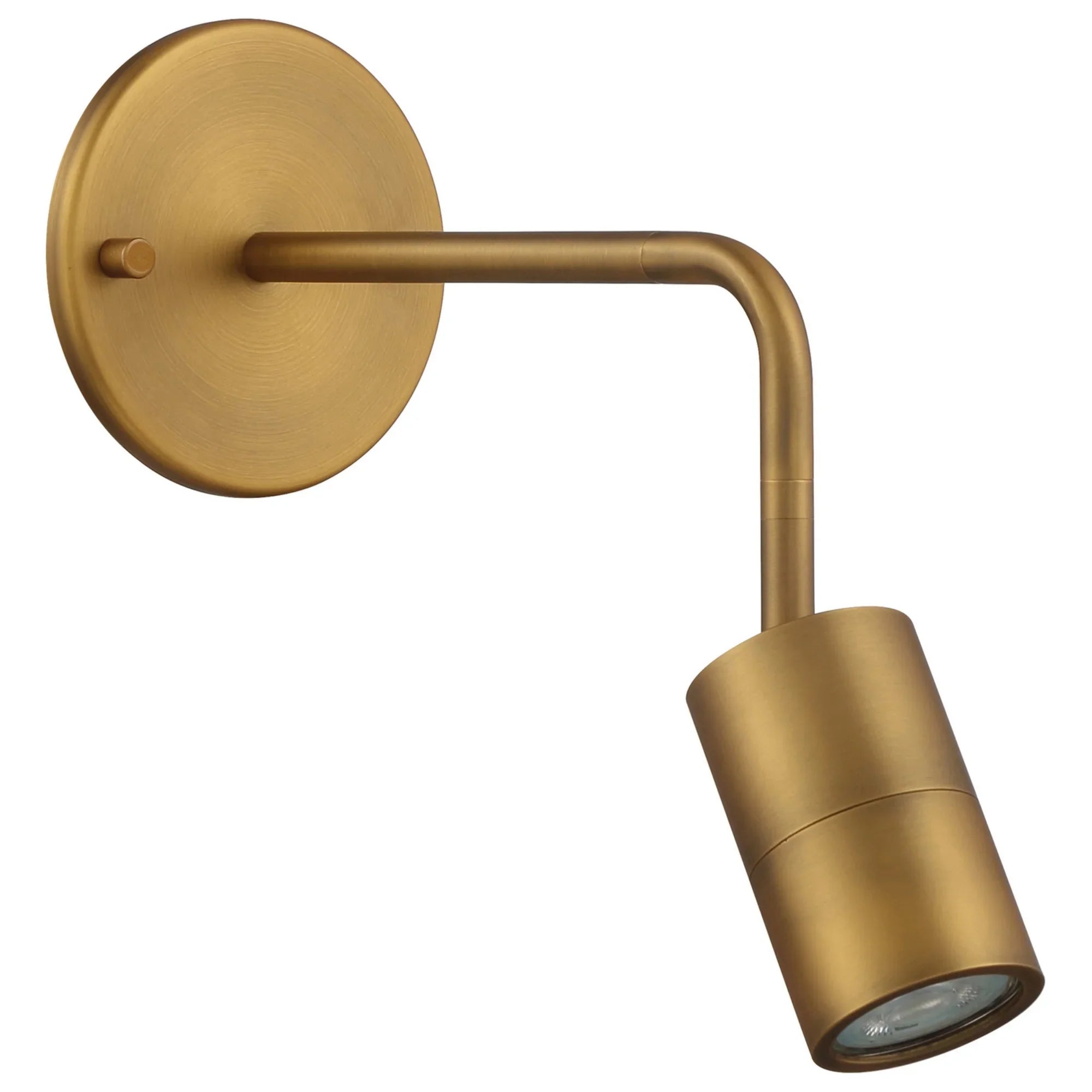 Cafe Dual Mount 4" LED Wall/Ceiling Spotlight, Antique Brushed Brass Finish - Bees Lighting