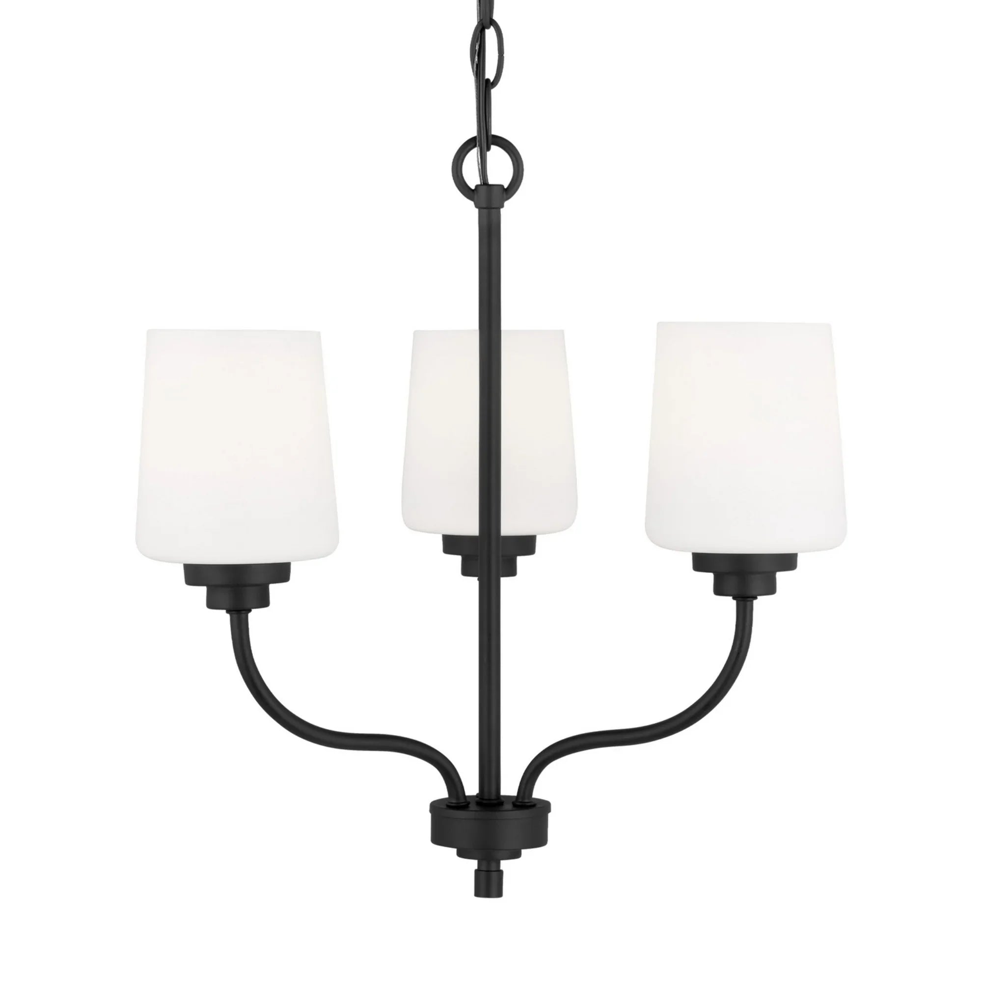 Windom 18" 3-Light Chandelier, Midnight Black Finish - Bees Lighting
